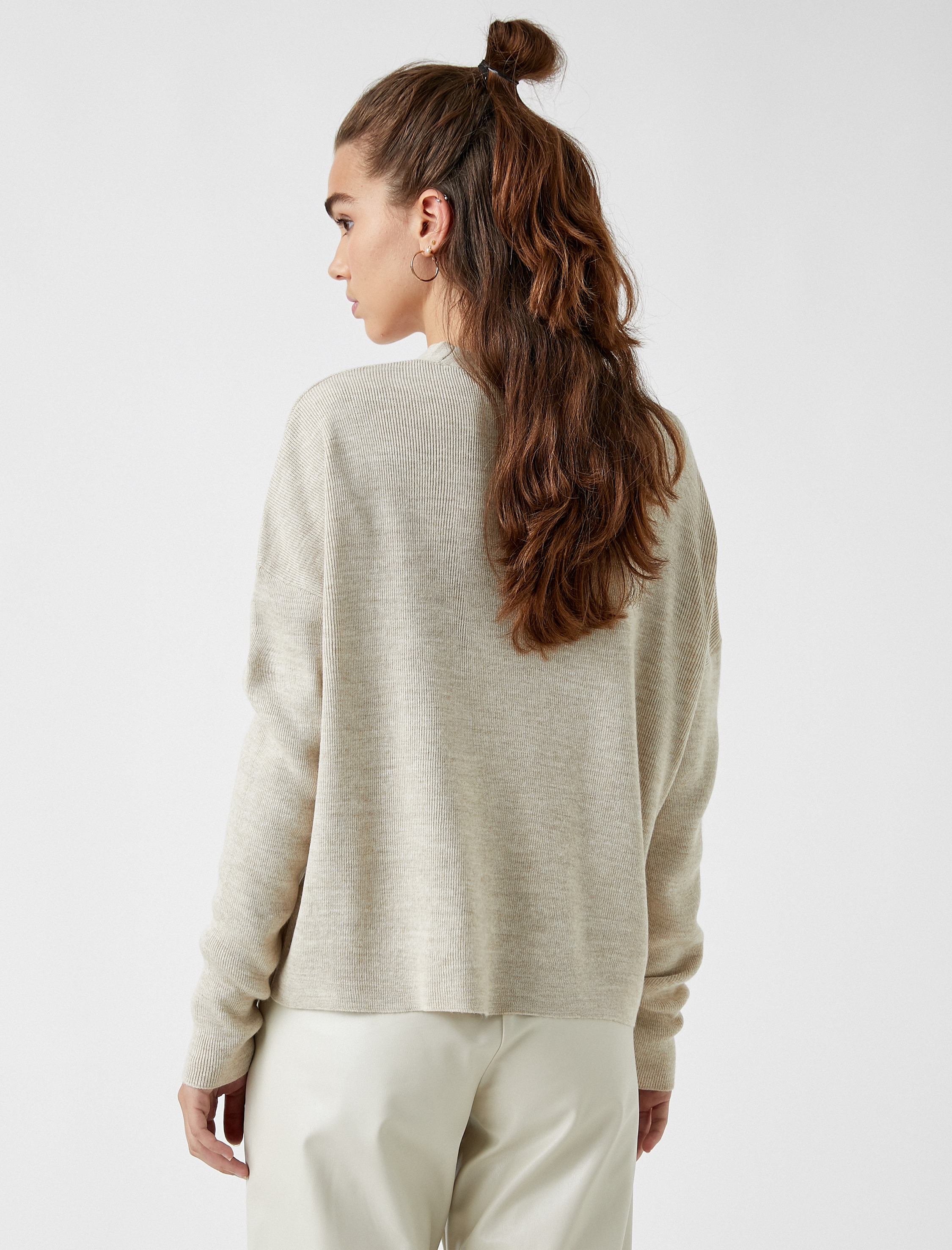   Düğmeli Crop Hırka