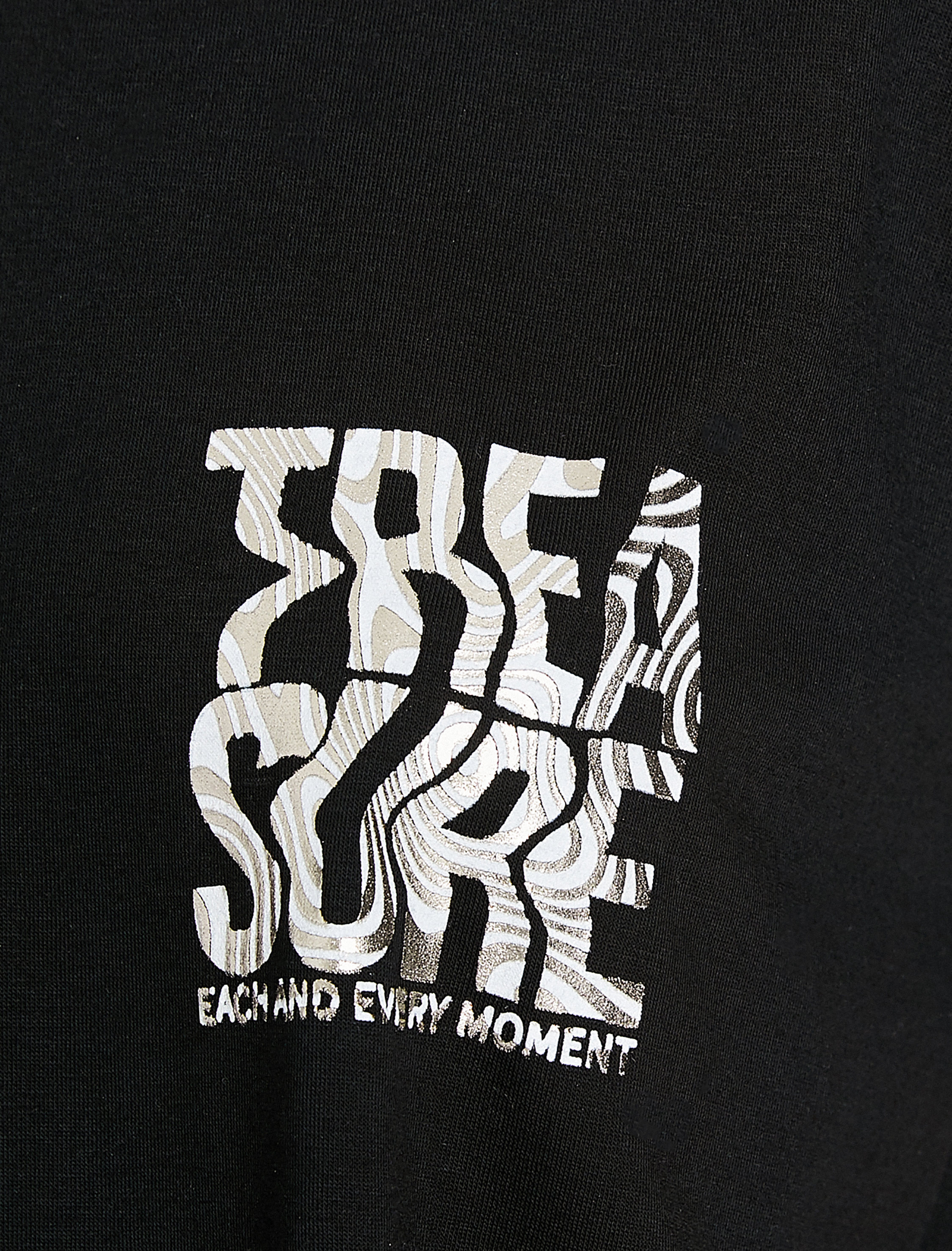   Minimal Baskılı Tişört Kısa Kollu