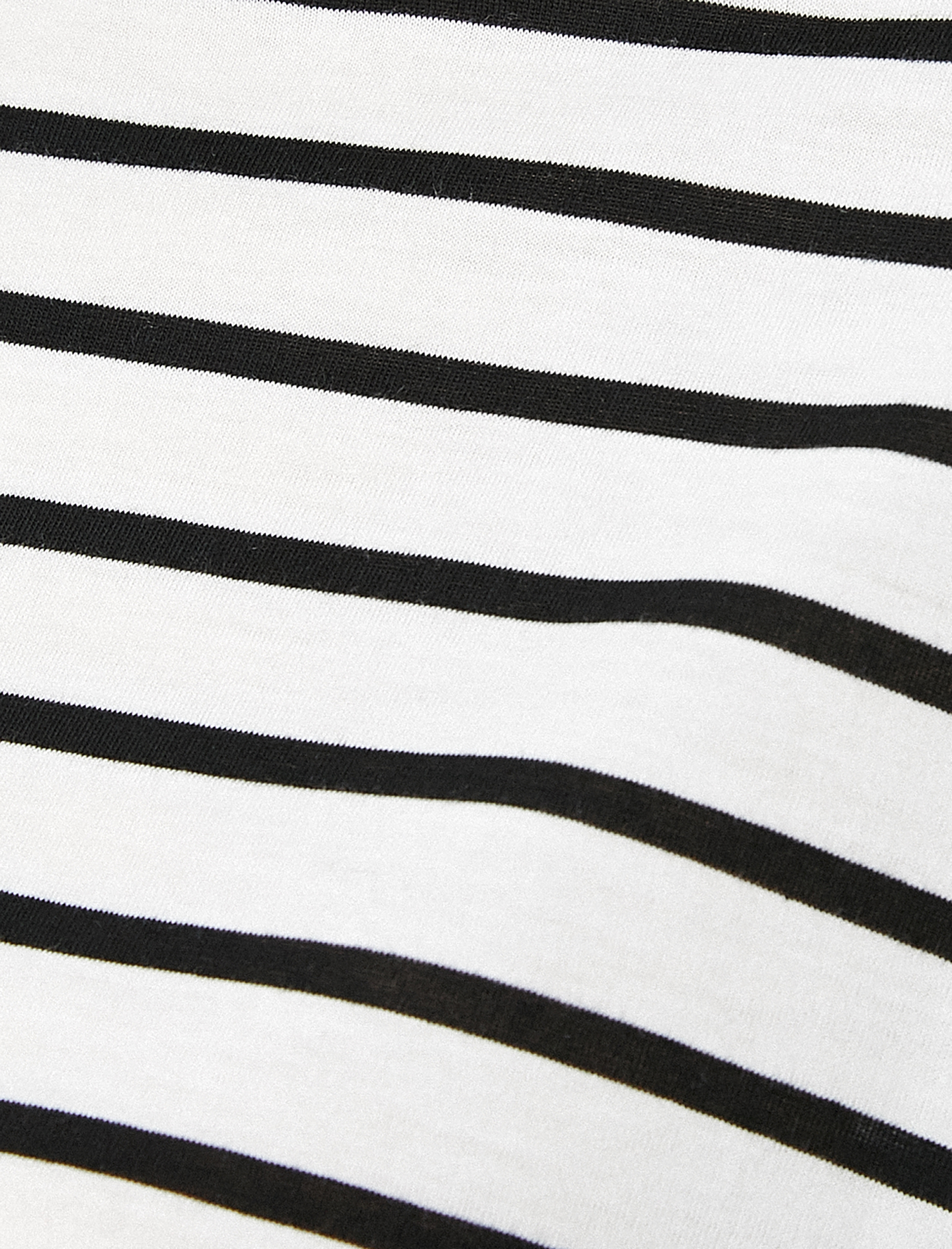   Bisiklet Yaka Kısa Kollu Çizgili Basic Tişört