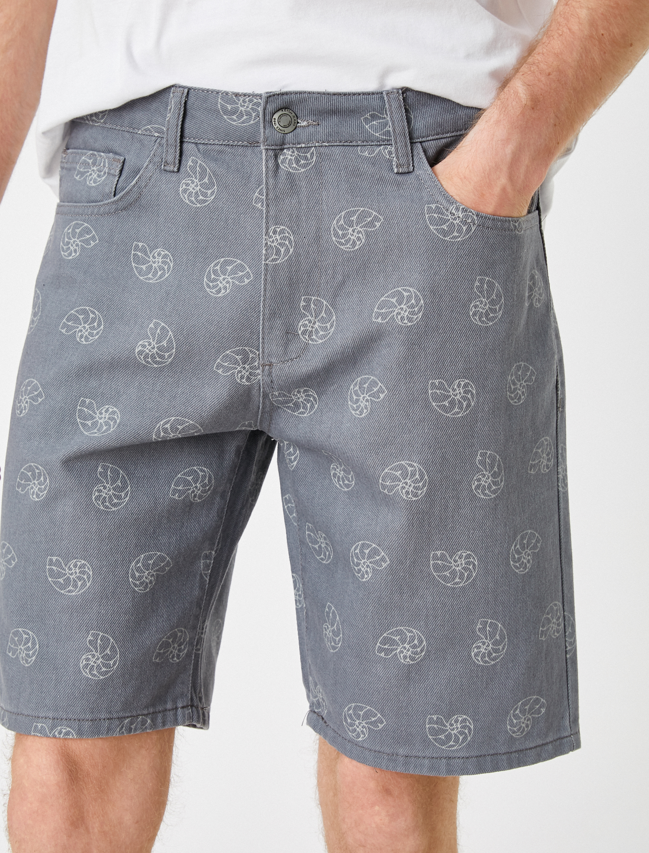   Pamuklu Baskılı Şort