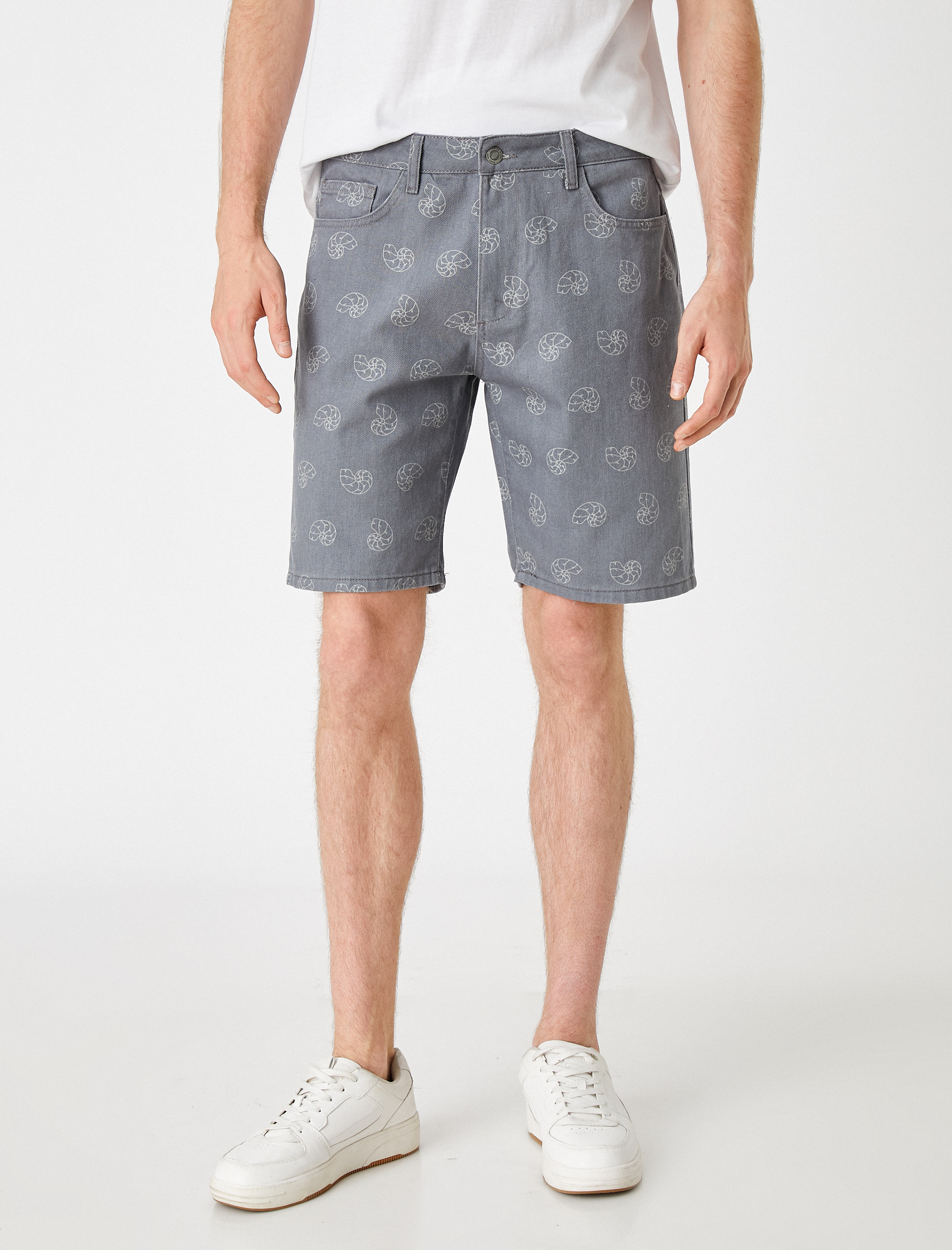   Pamuklu Baskılı Şort