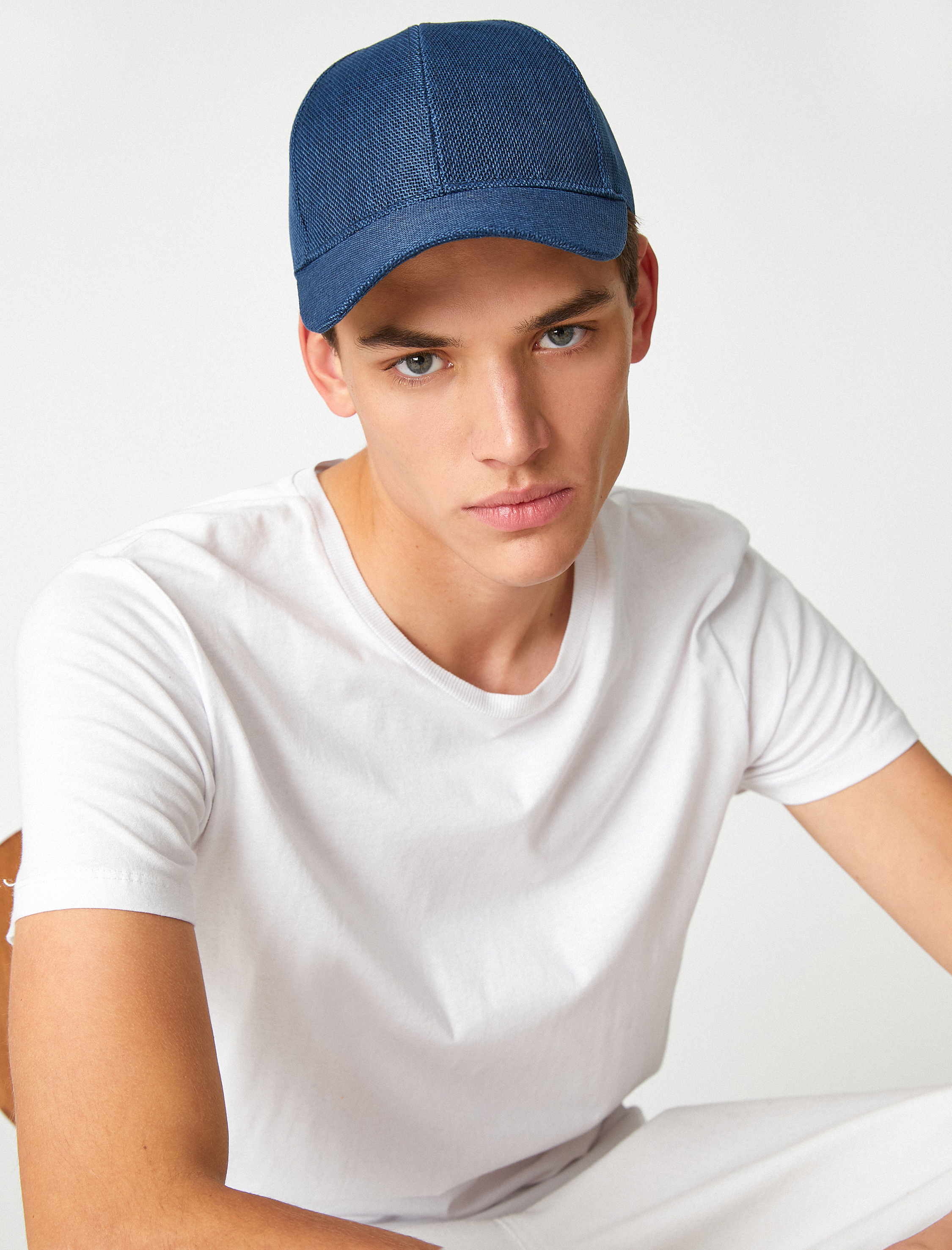  Erkek Denim Görünümlü Kep Şapka