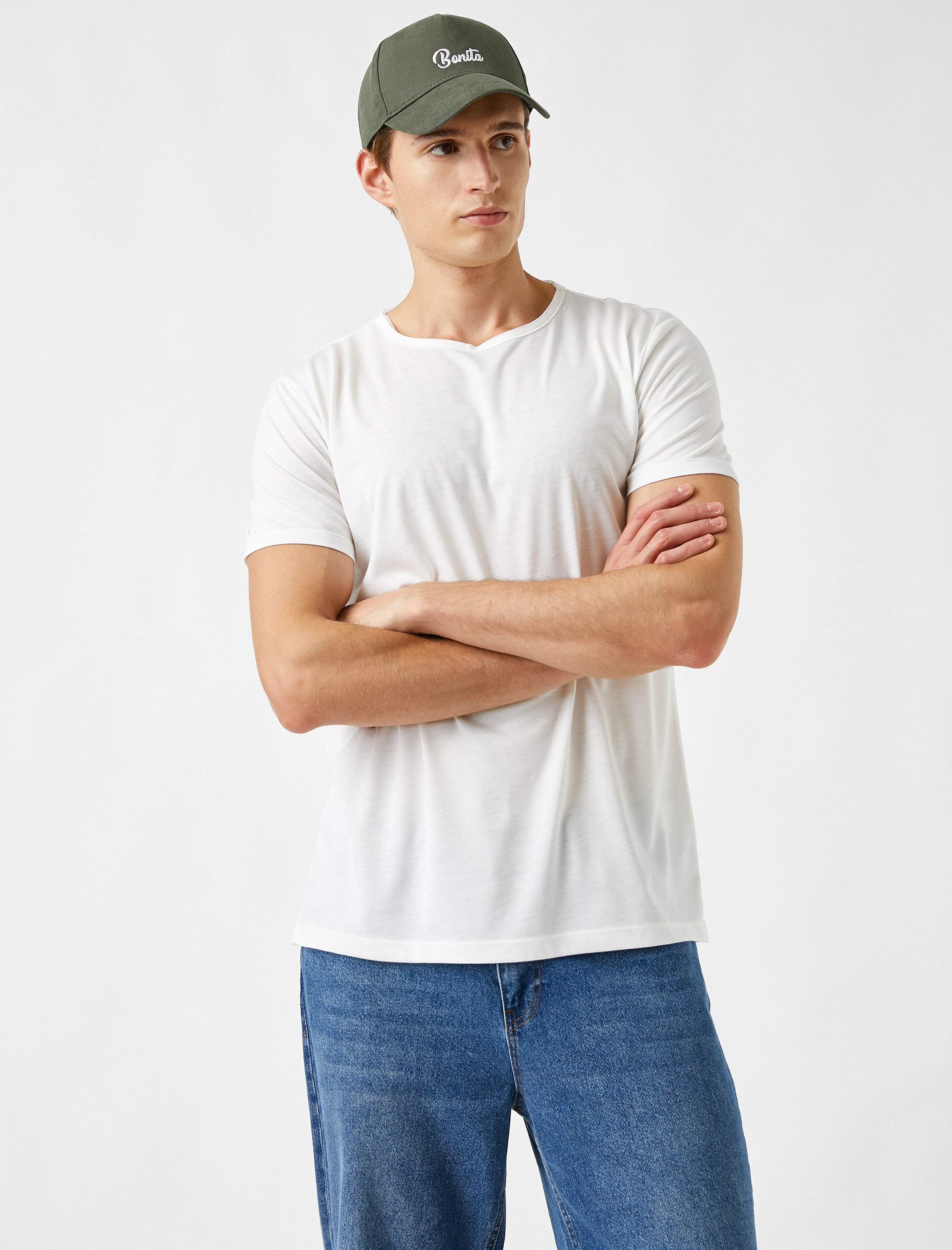   Basic Tişört Bisiklet Yaka