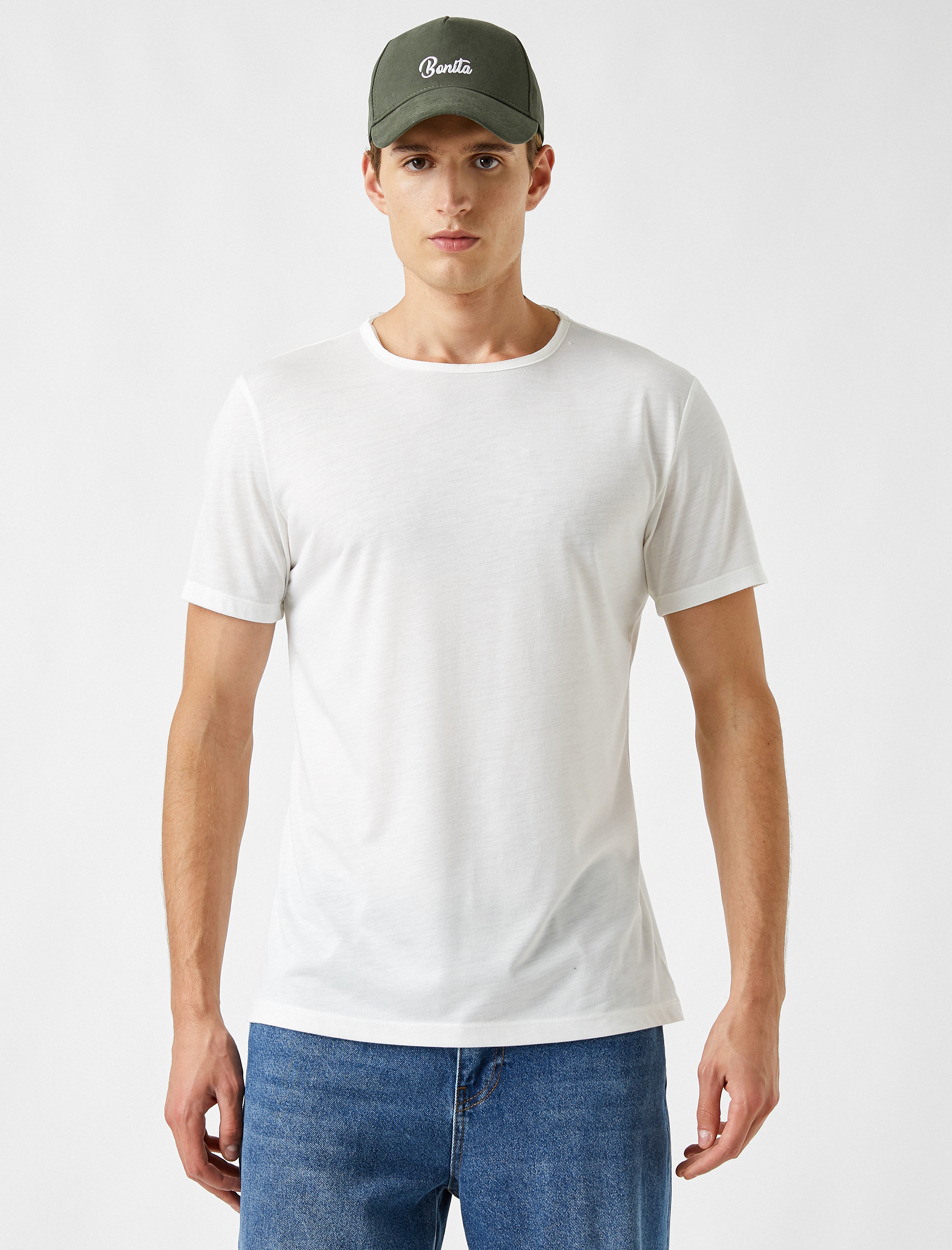   Basic Tişört Bisiklet Yaka