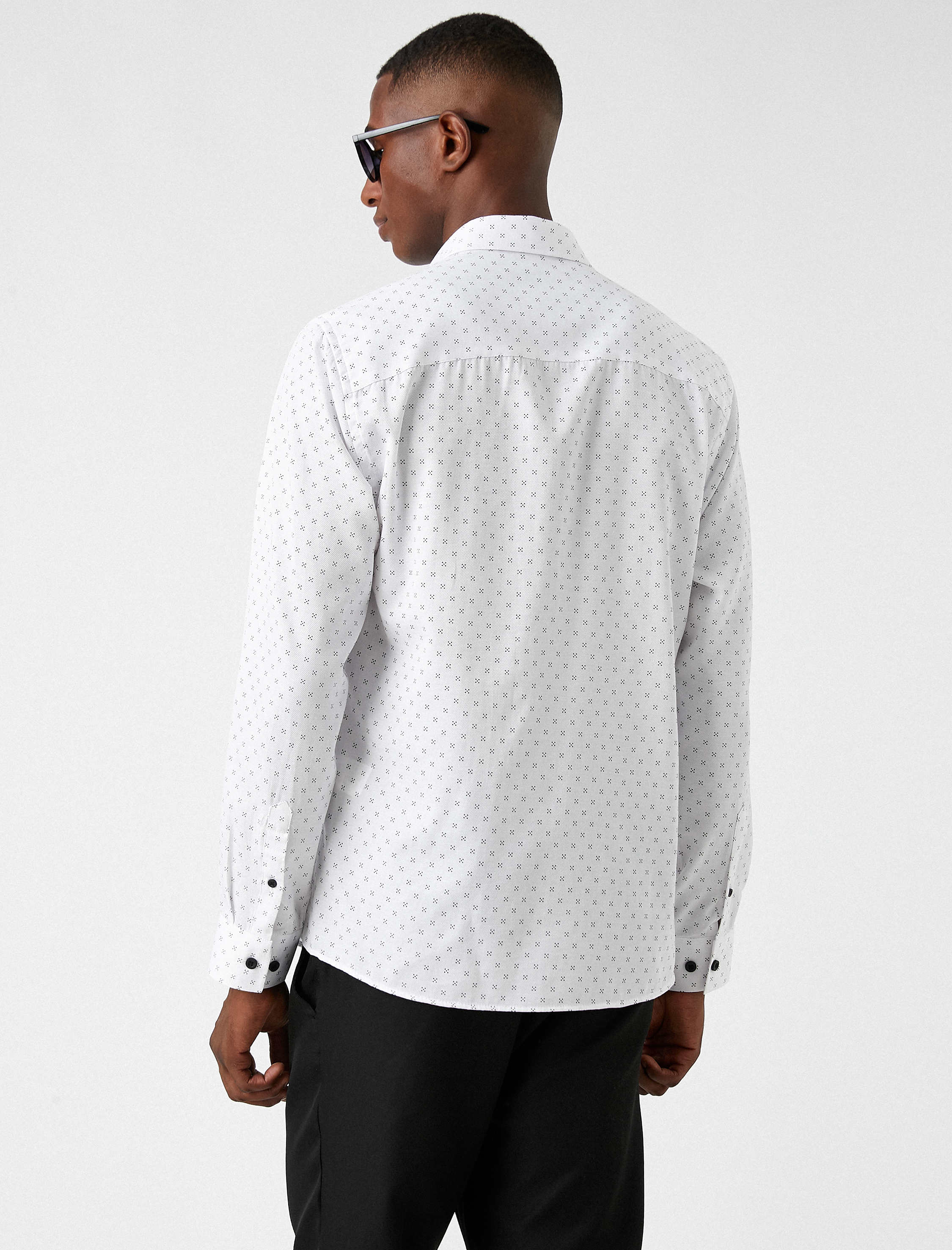   Mikro Desenli Gömlek Non Iron