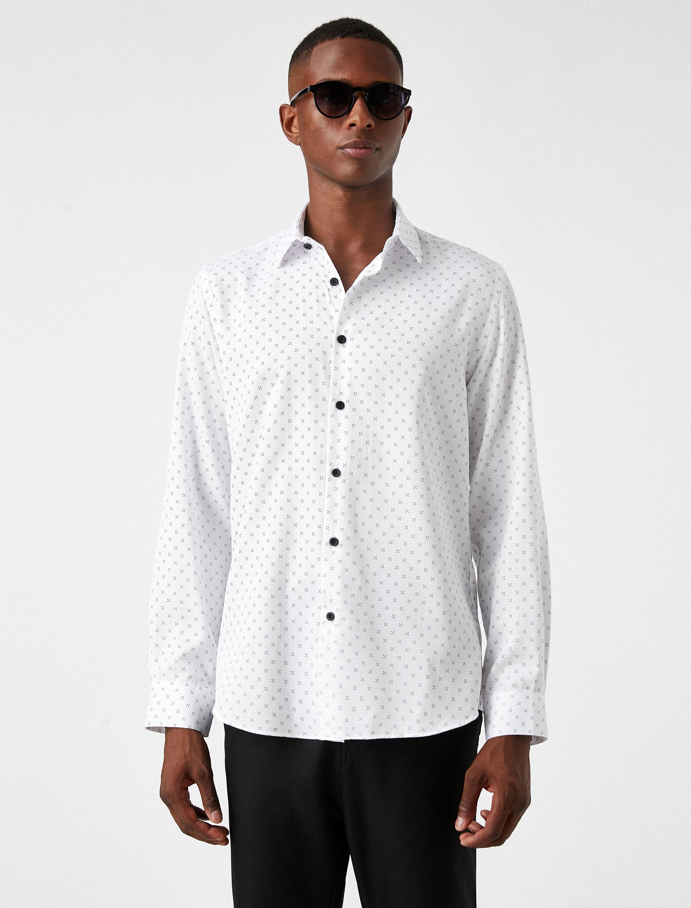   Mikro Desenli Gömlek Non Iron