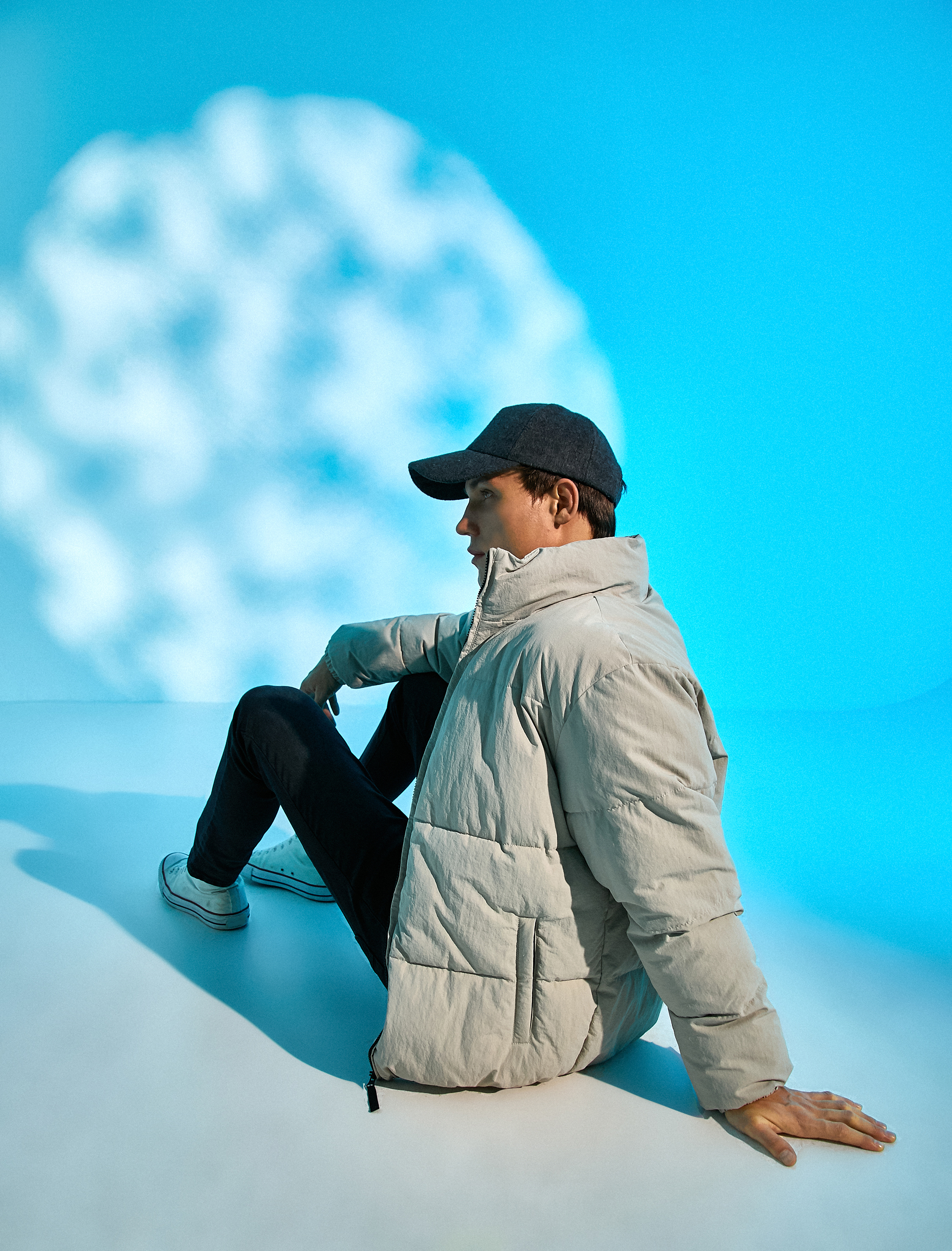   Şişme Mont Dik Yaka Fermuar Detaylı Su Geçirmez