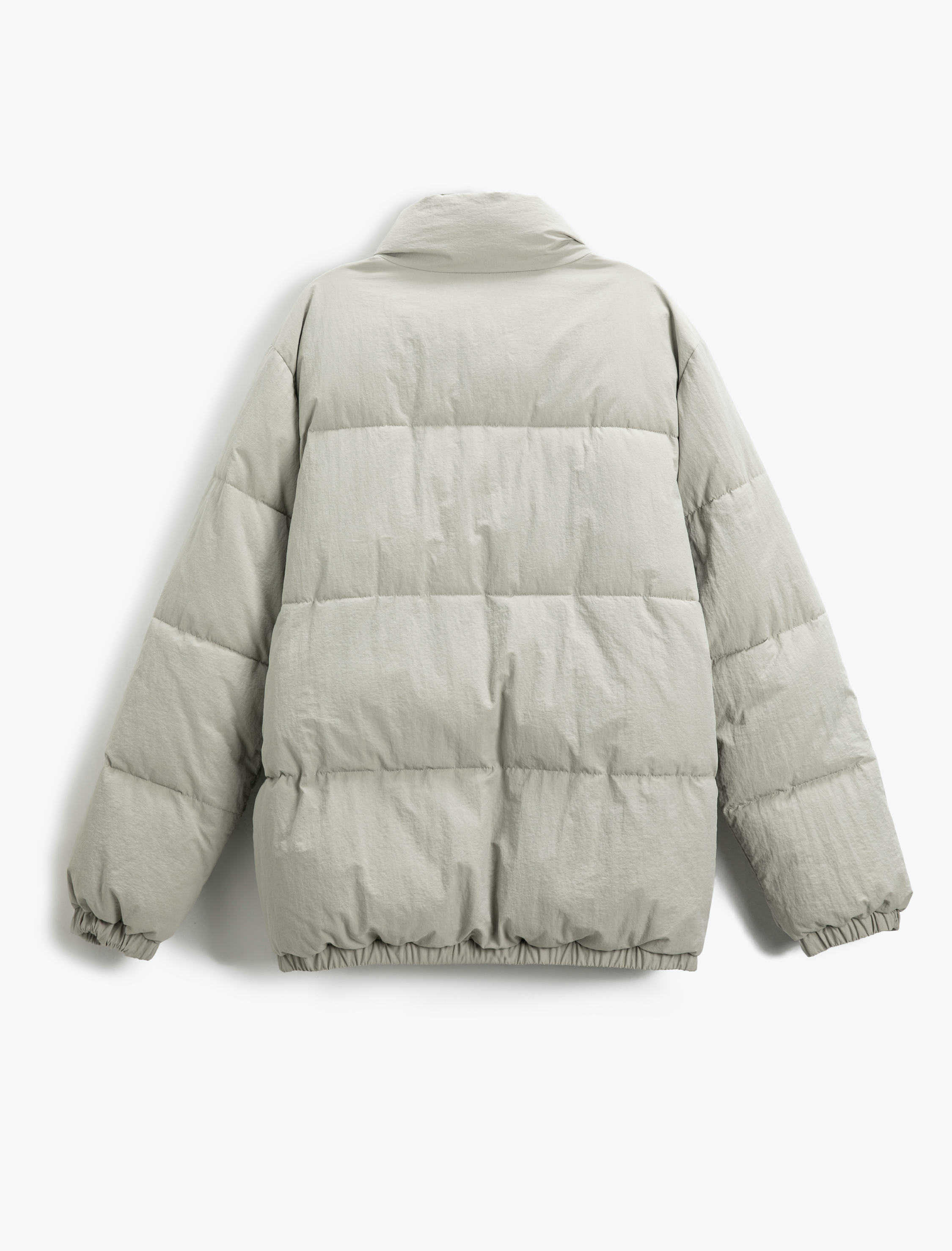   Şişme Mont Dik Yaka Fermuar Detaylı Su Geçirmez