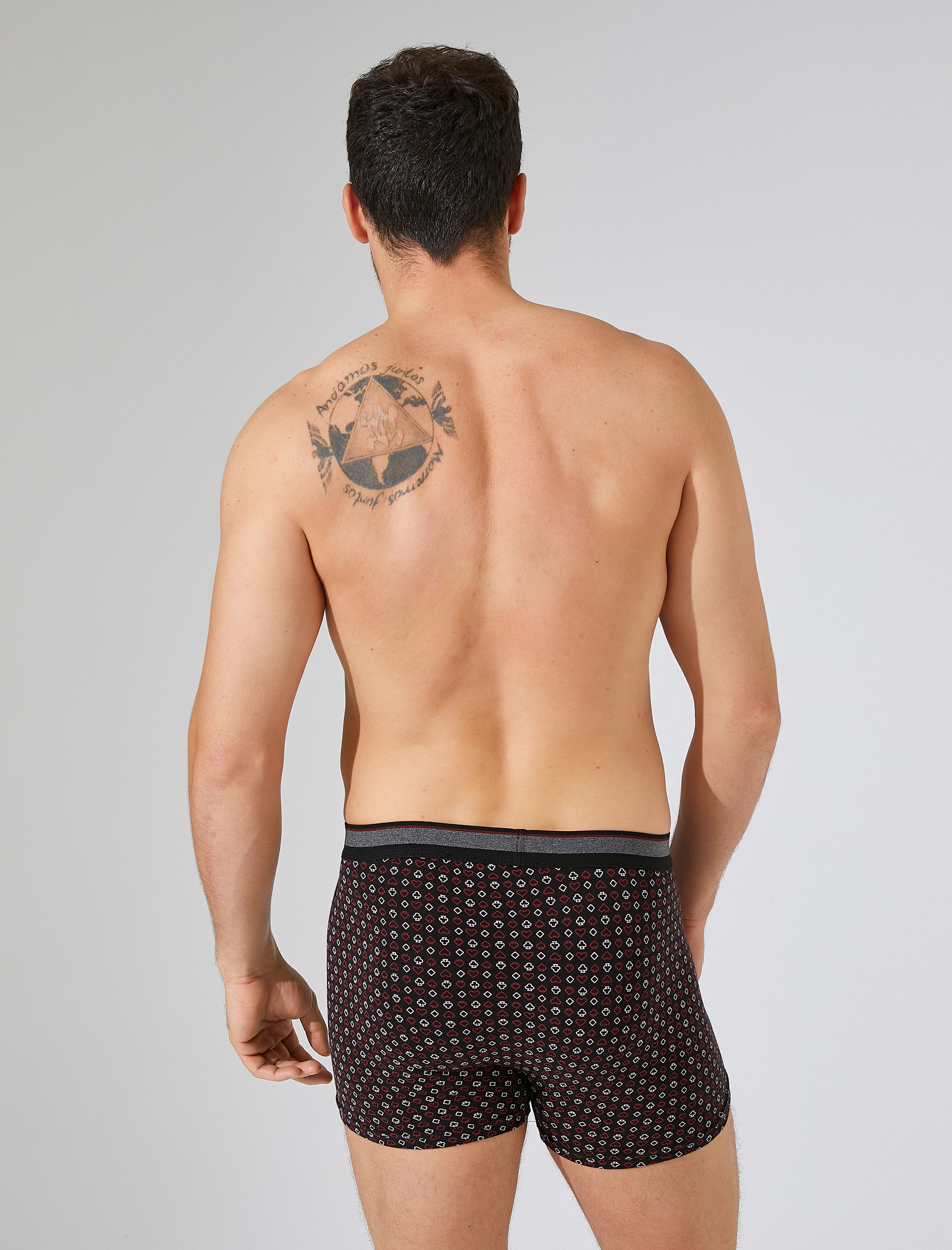   3'lü Boxer Seti Pamuklu Oyun Baskılı