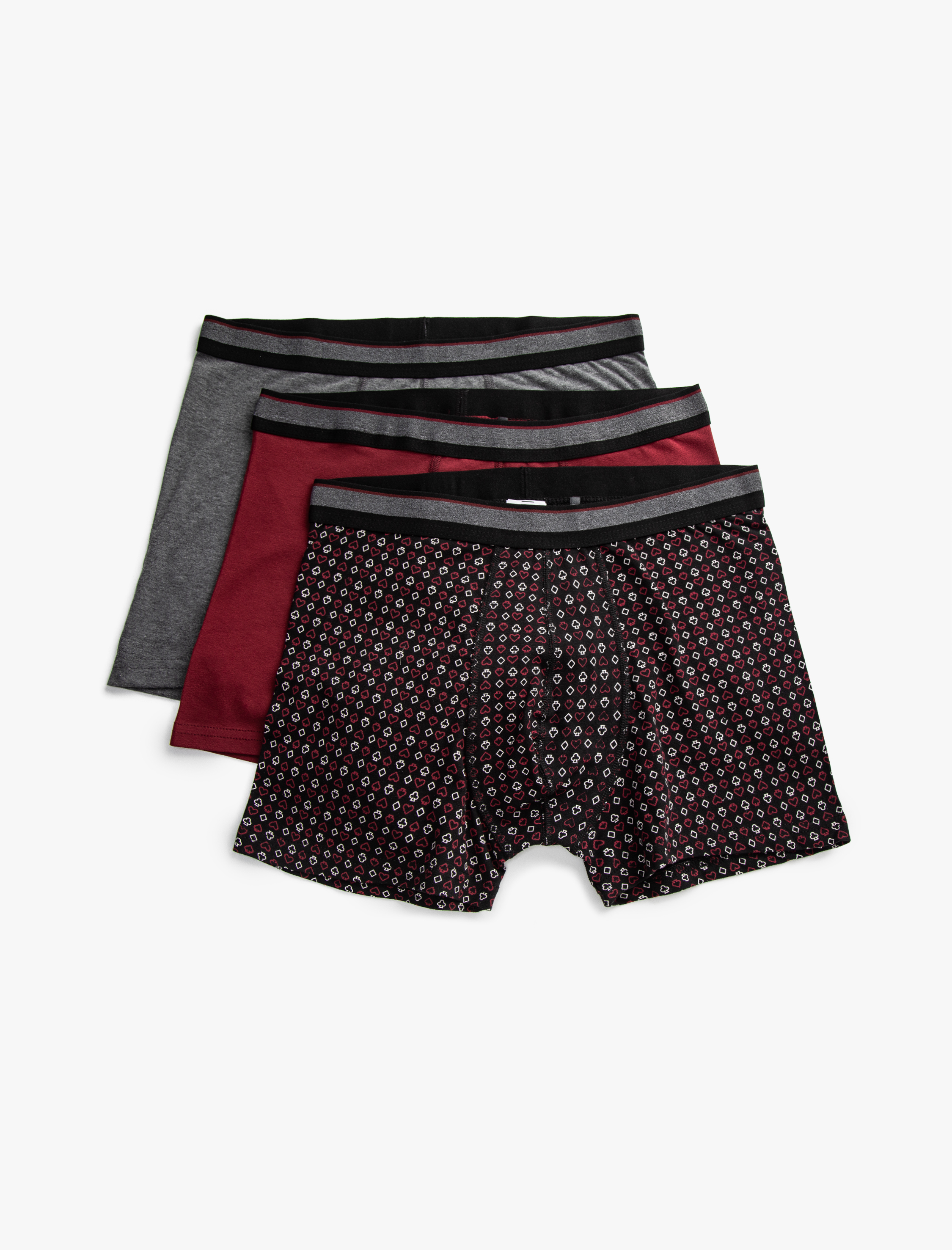   3'lü Boxer Seti Pamuklu Oyun Baskılı