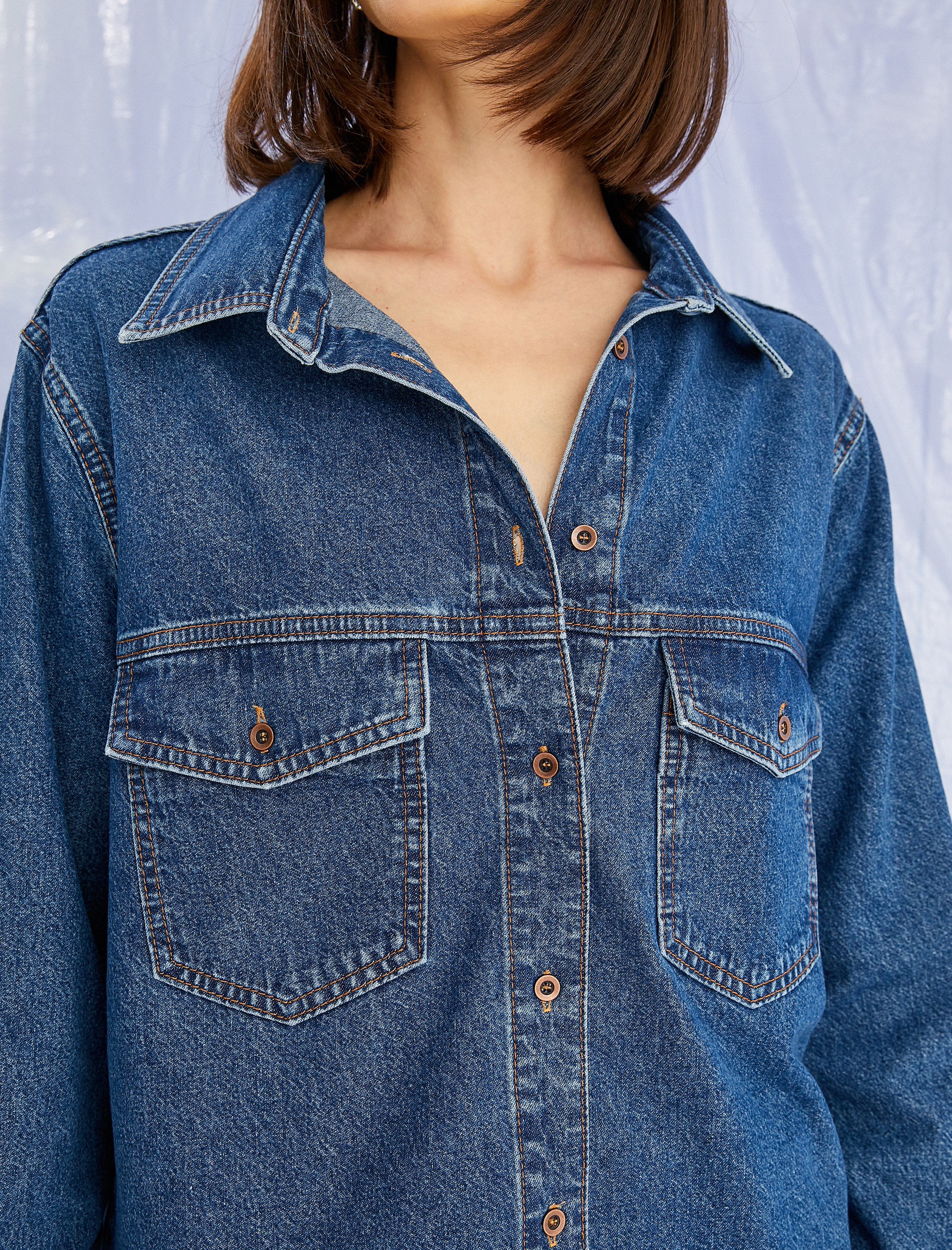   Kot Gömlek Uzun Kollu Cepli