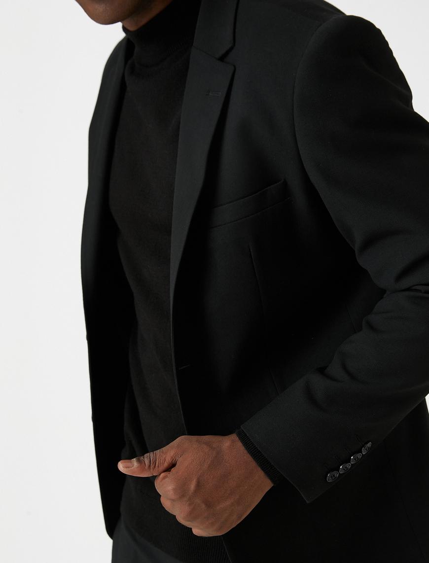   Basic Blazer Ceket Cepli