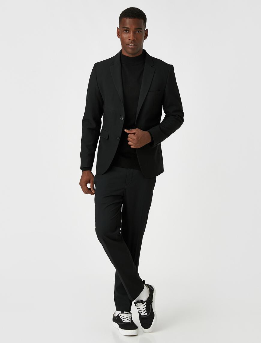   Basic Blazer Ceket Cepli
