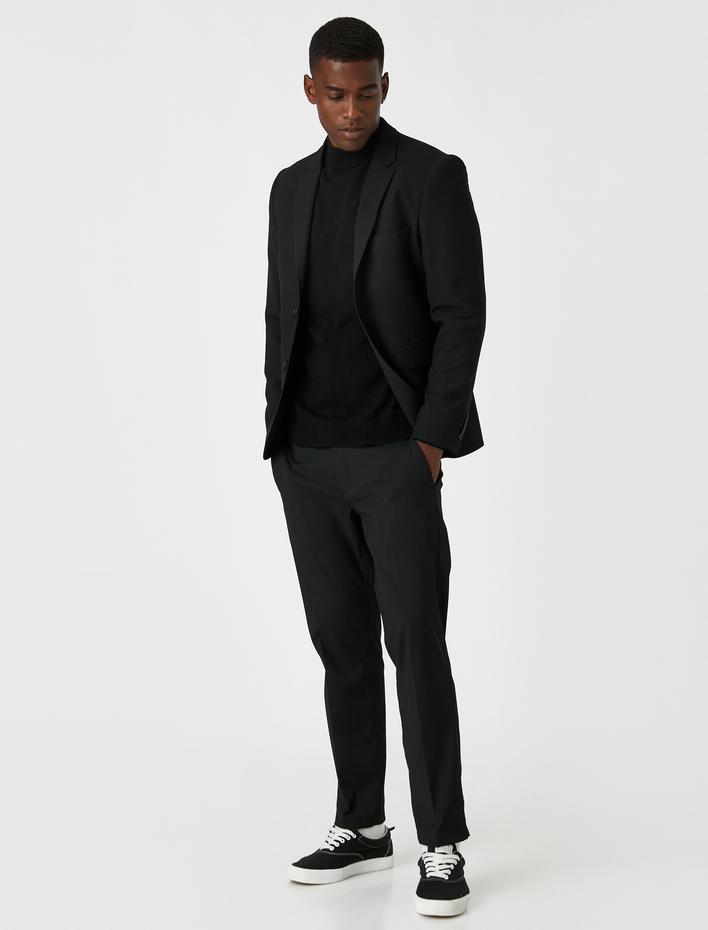  Basic Blazer Ceket Cepli