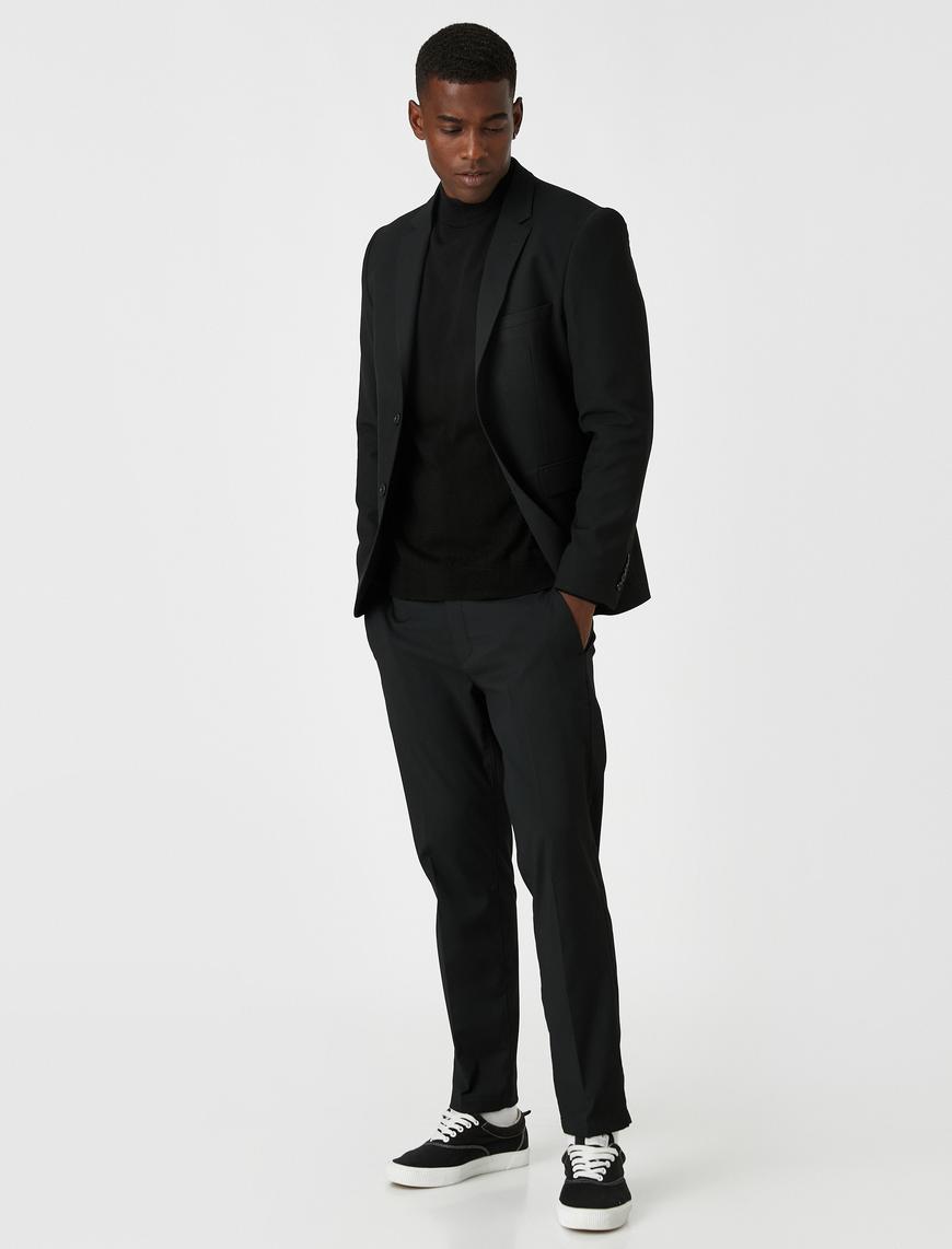   Basic Blazer Ceket Cepli