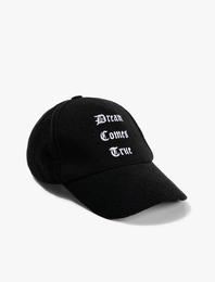 Cap Şapka Slogan İşlemeli