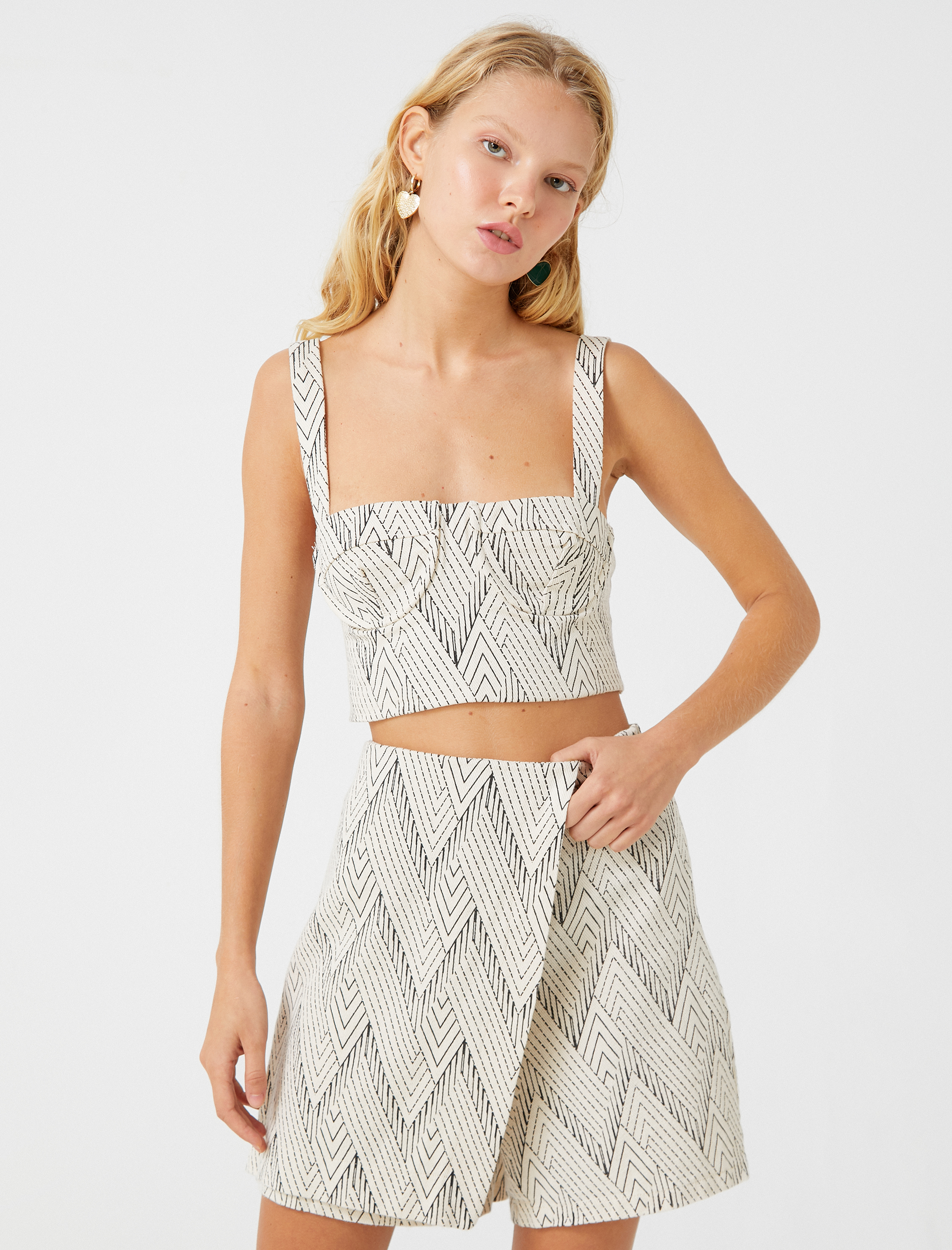   Crop Büstiyer Kuplu Kalın Askılı