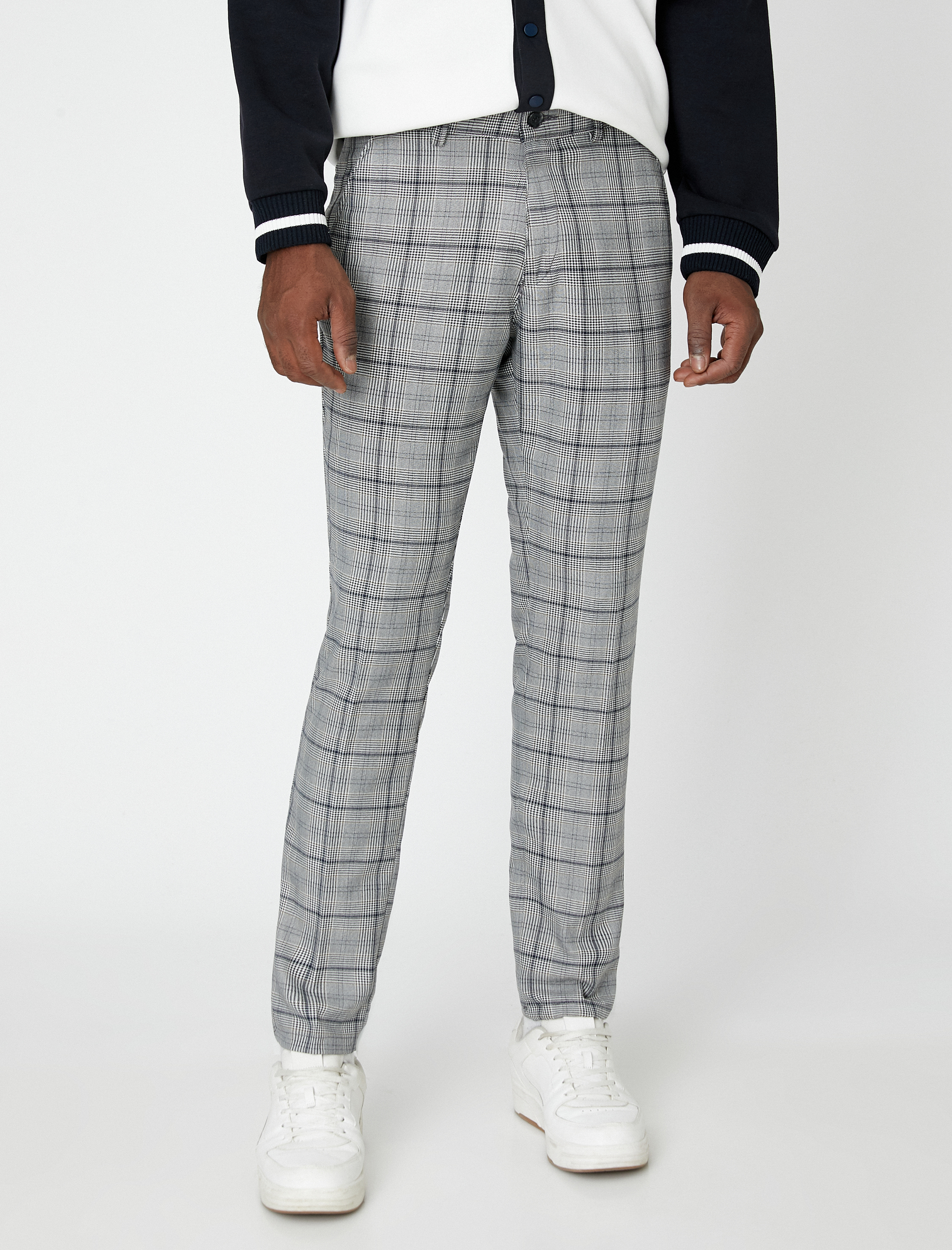   Basic Ekoseli Pantolon