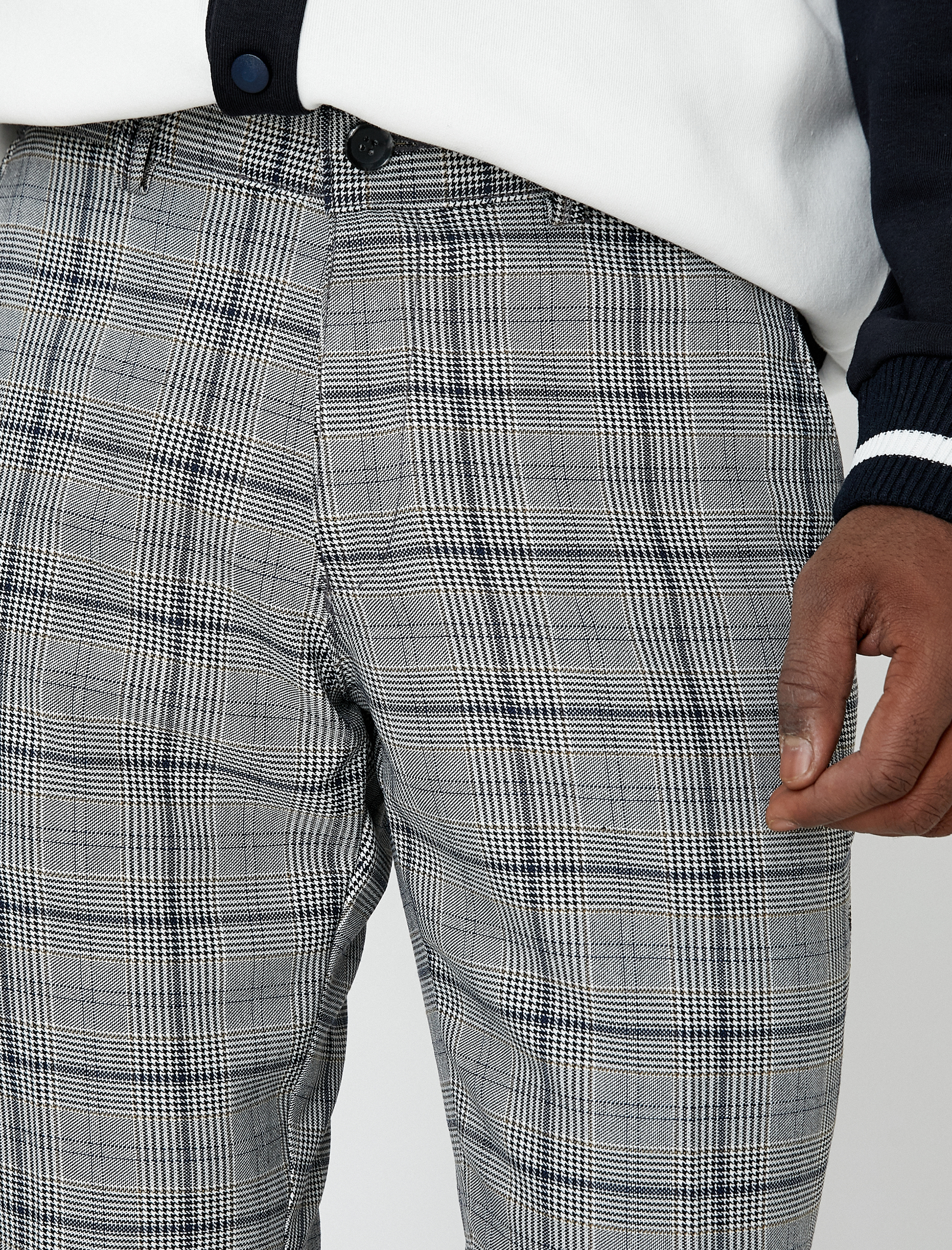   Basic Ekoseli Pantolon