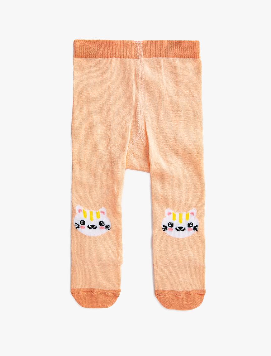  Kız Bebek Desenli Triko Külotlu Çorap