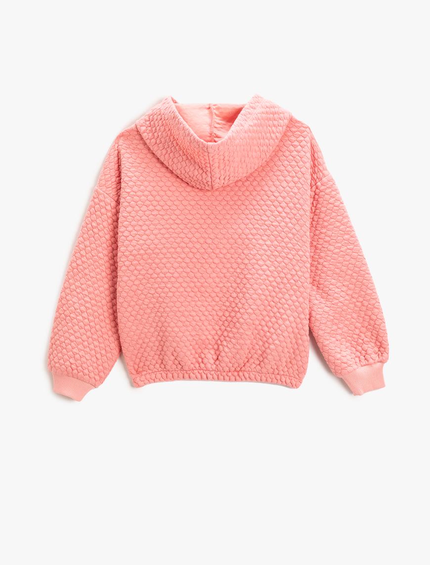  Kız Çocuk Basic Kapüşonlu Sweatshirt