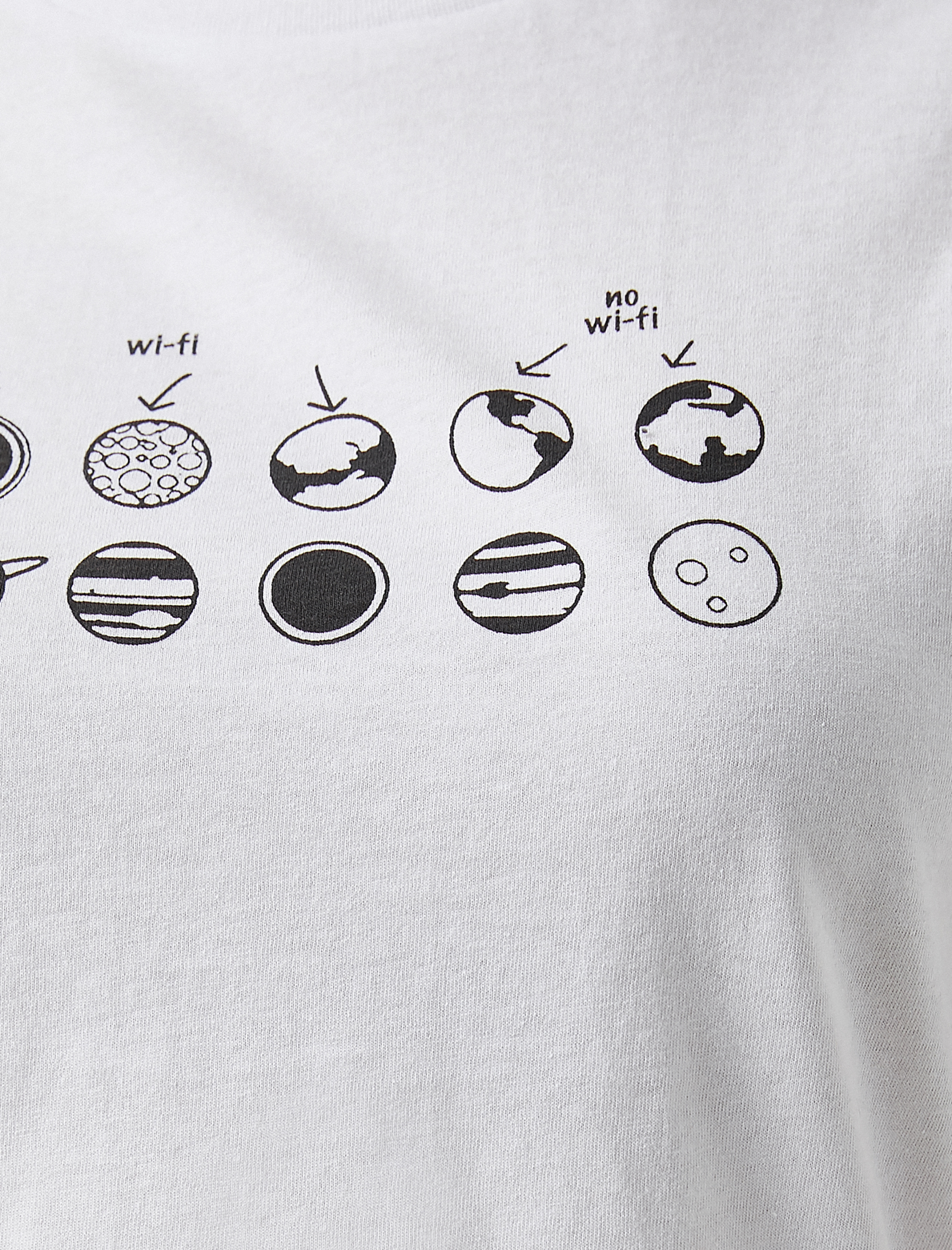   Bisiklet Yaka Kısa Kollu Baskılı Tişört