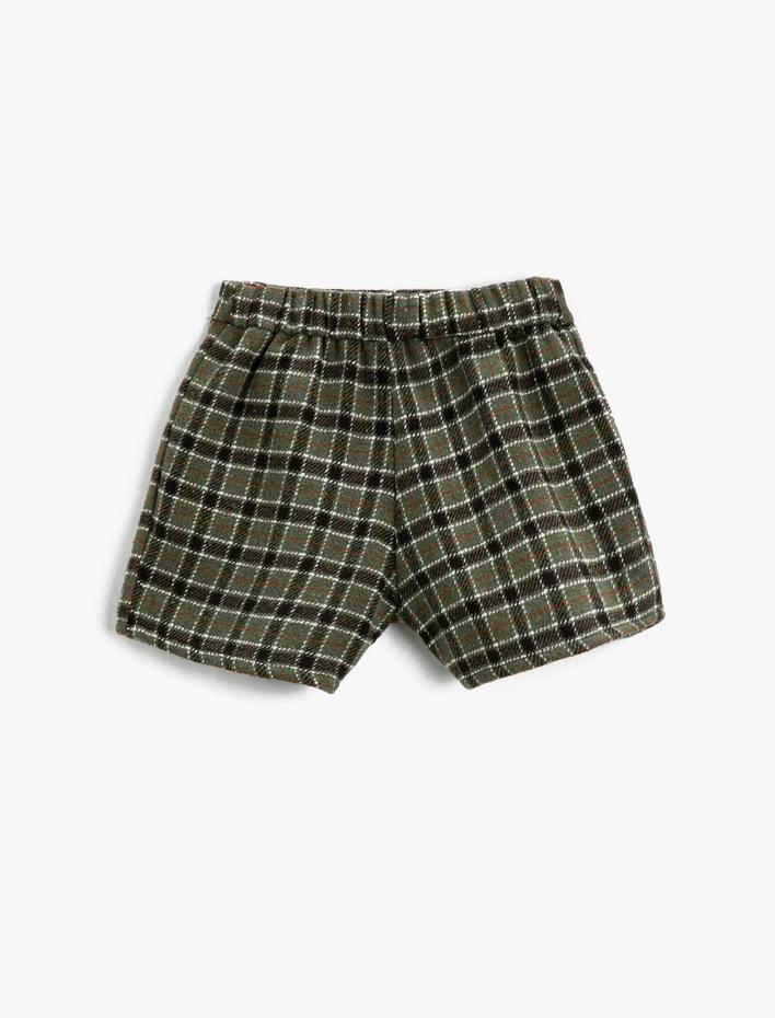 Kız Çocuk Düğmeli Şort