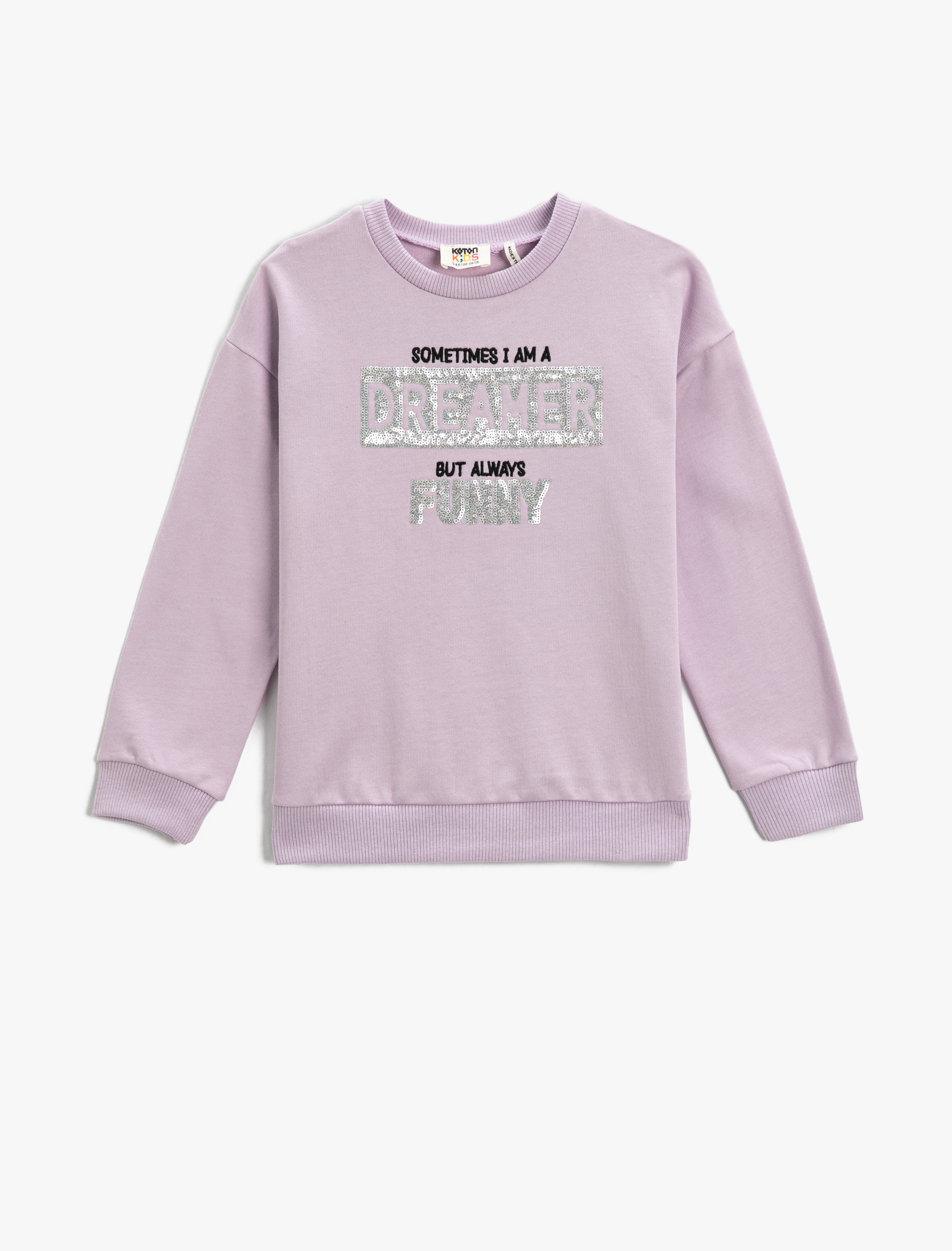  Kız Çocuk Pul-Payet İşlemeli Sweatshirt