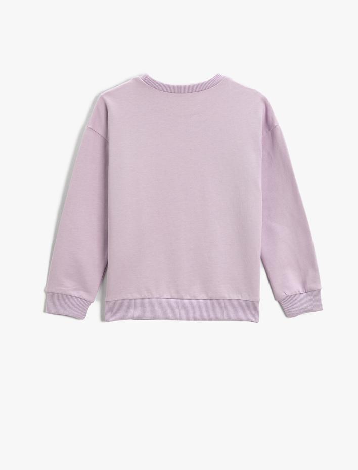 Kız Çocuk Pul-Payet İşlemeli Sweatshirt