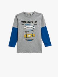 Baskılı Uzun Kollu Tişört