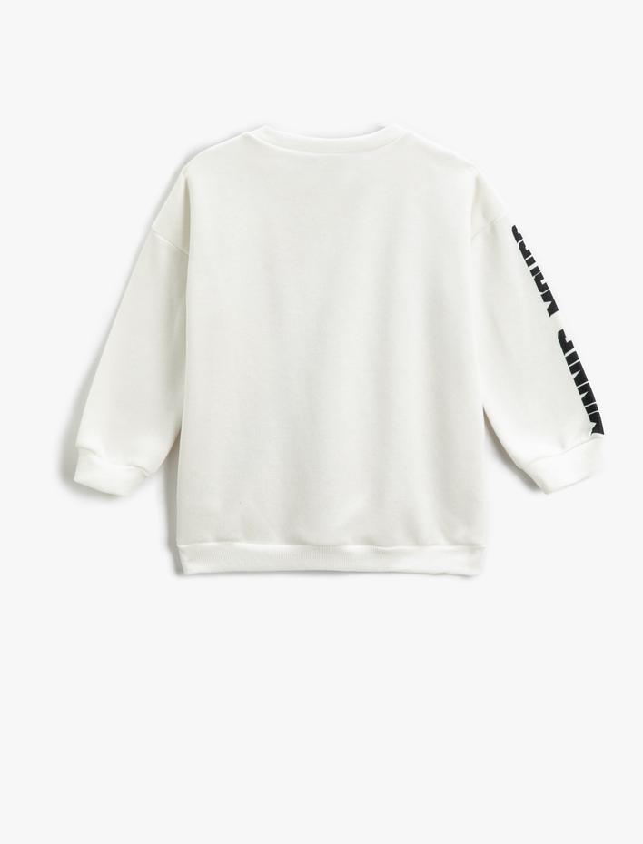 Kız Çocuk Minnie Mouse Baskılı Lisanslı Sweatshirt