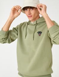 Basic Kapşonlu Sweatshirt Puma İşleme Detaylı