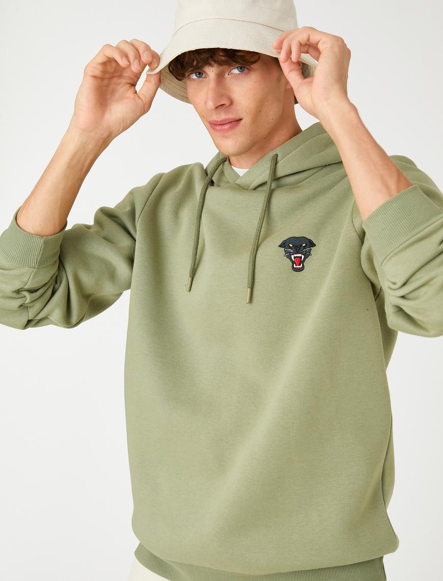   Basic Kapşonlu Sweatshirt Puma İşleme Detaylı