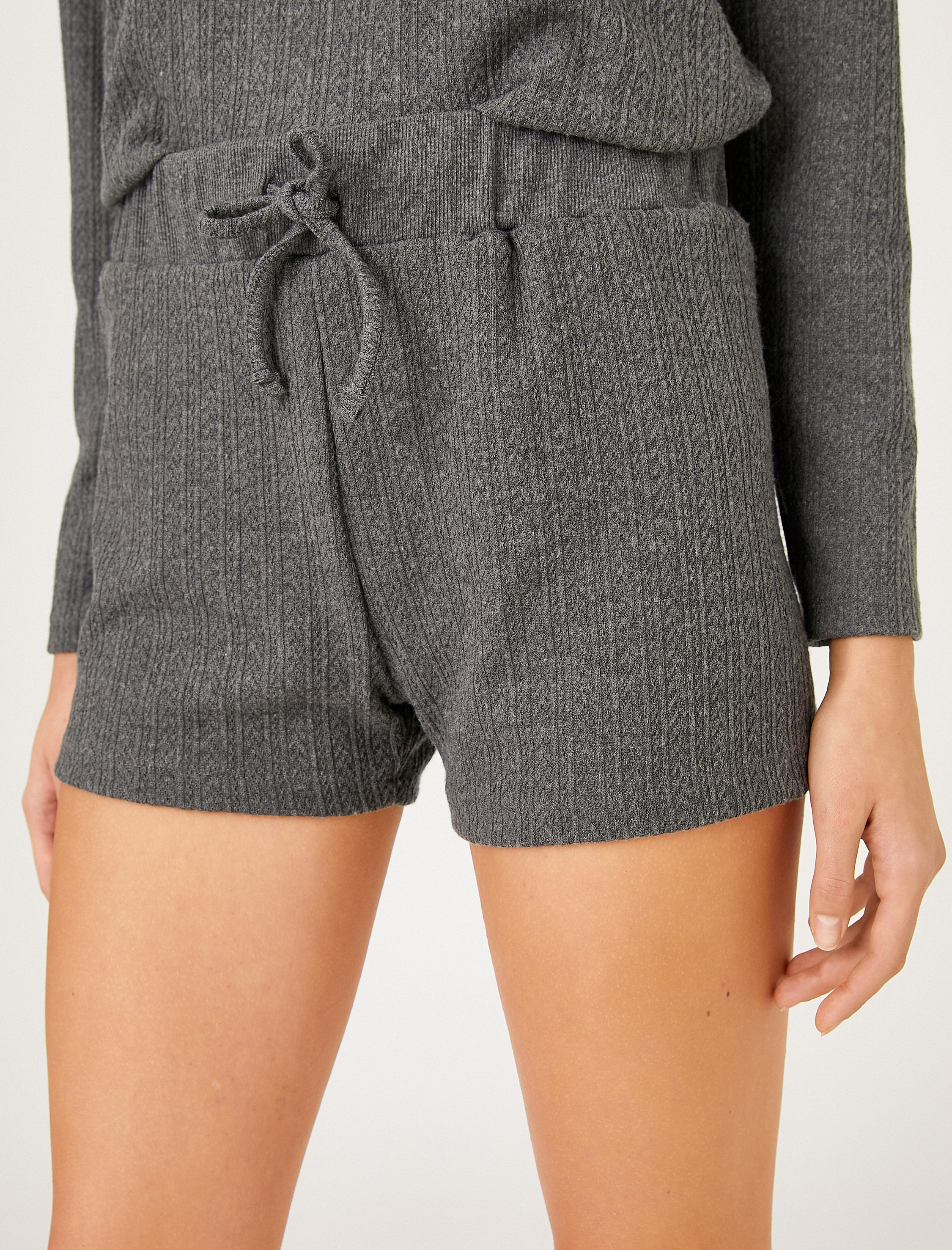   Beli Bağlamalı Şort Pijama Altı