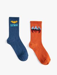 2'li Batman Baskılı Çorap Lisanslı
