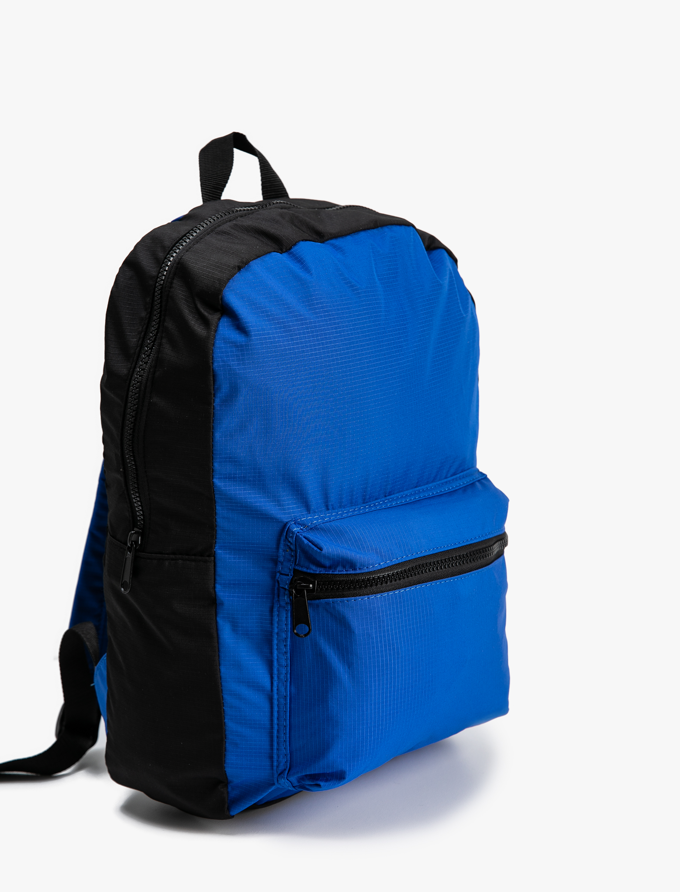  Erkek Basic Sırt Çantası Renk Bloklu Çok Bölmeli Fermuarlı