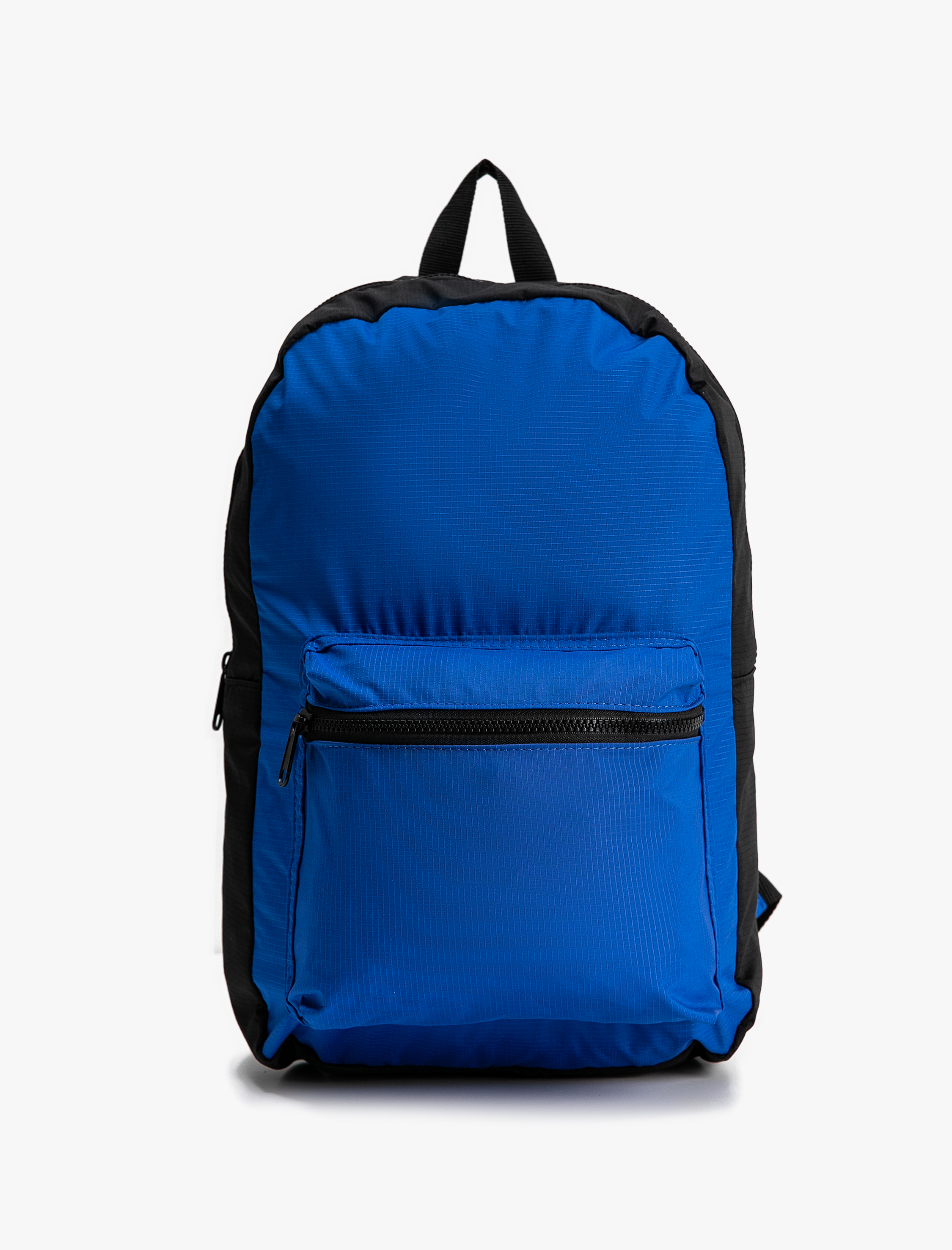  Erkek Basic Sırt Çantası Renk Bloklu Çok Bölmeli Fermuarlı