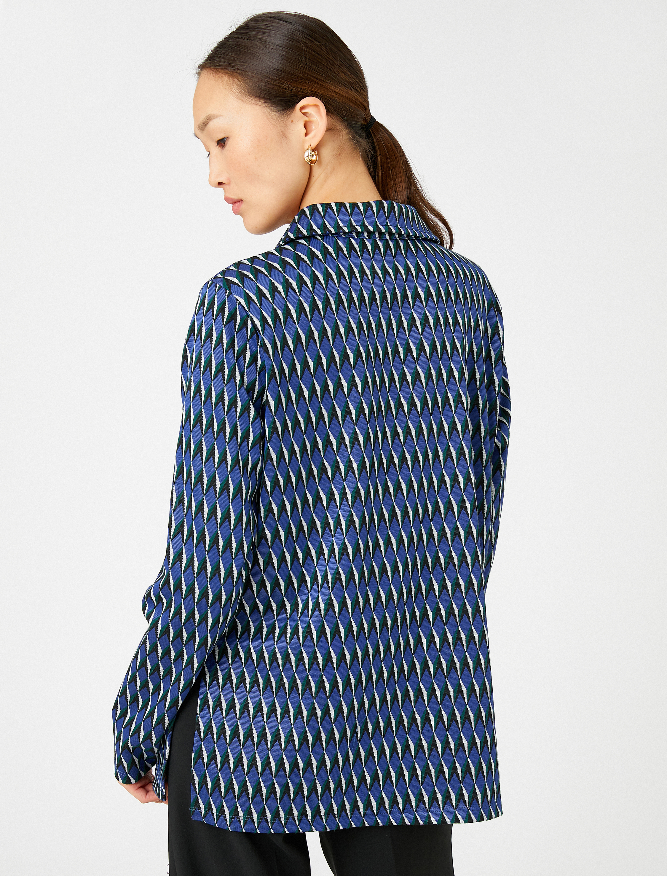   Oversize Polo Yaka Tişört Uzun Kollu