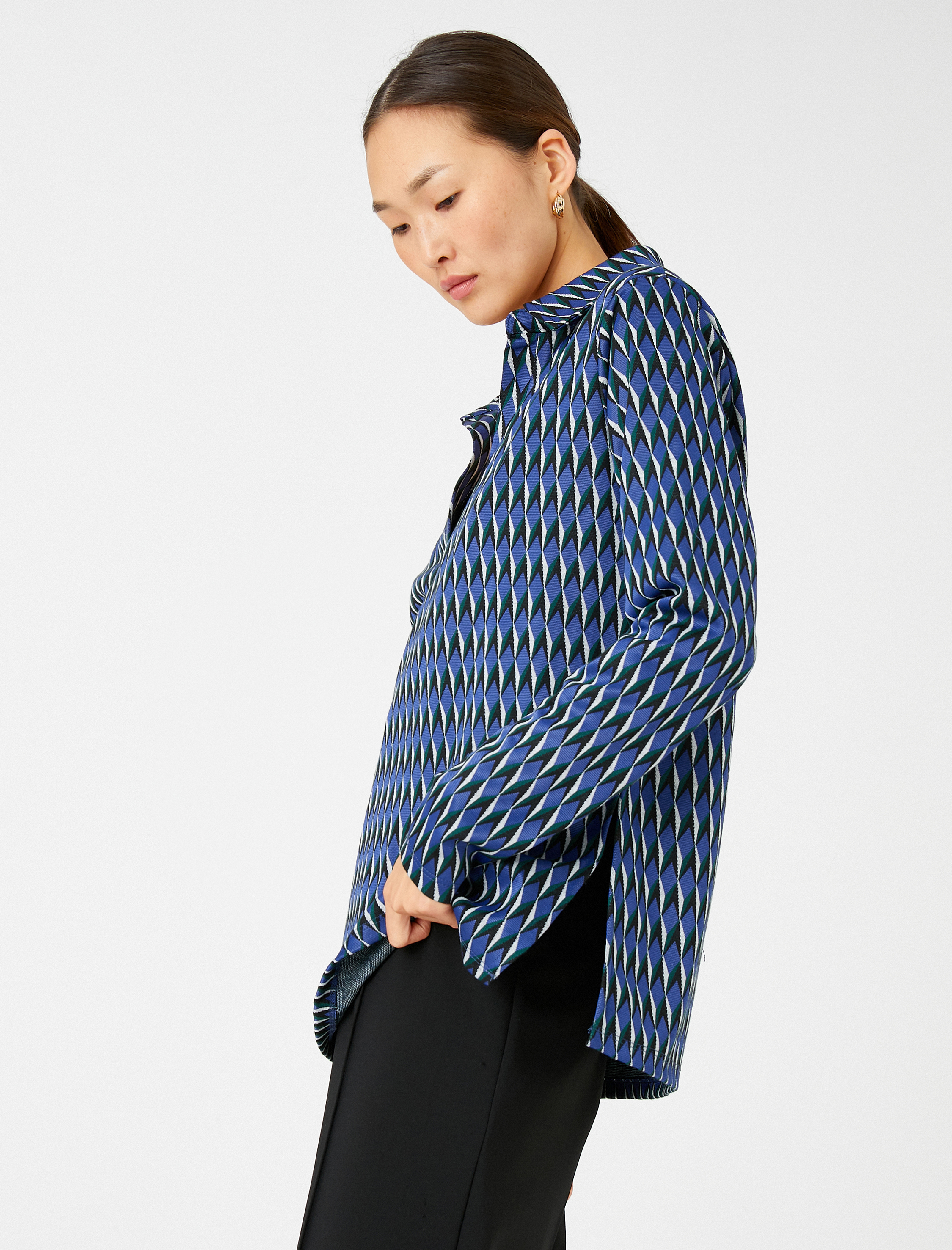   Oversize Polo Yaka Tişört Uzun Kollu