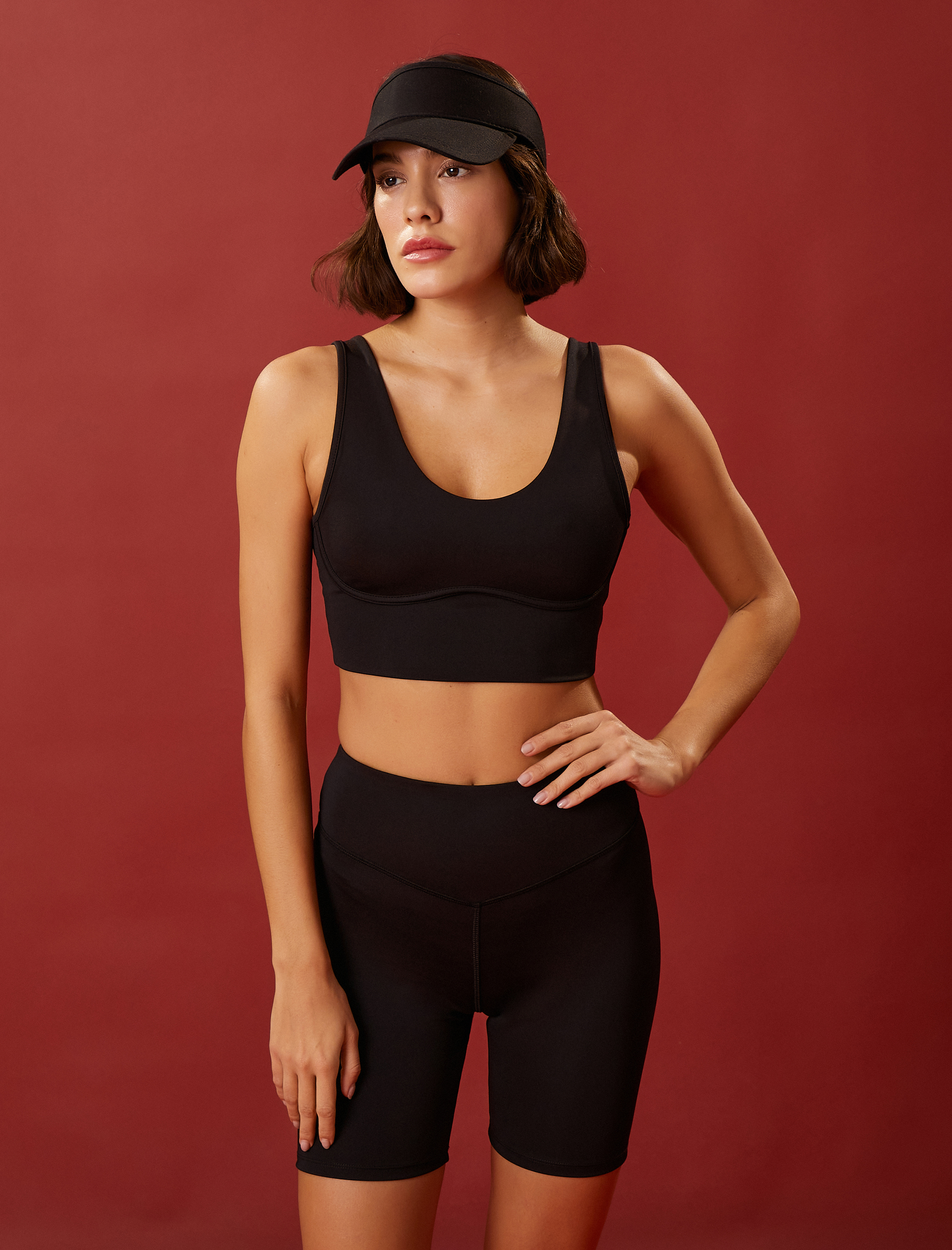   Basic Sporcu Sütyeni U Yaka Kalın Askılı