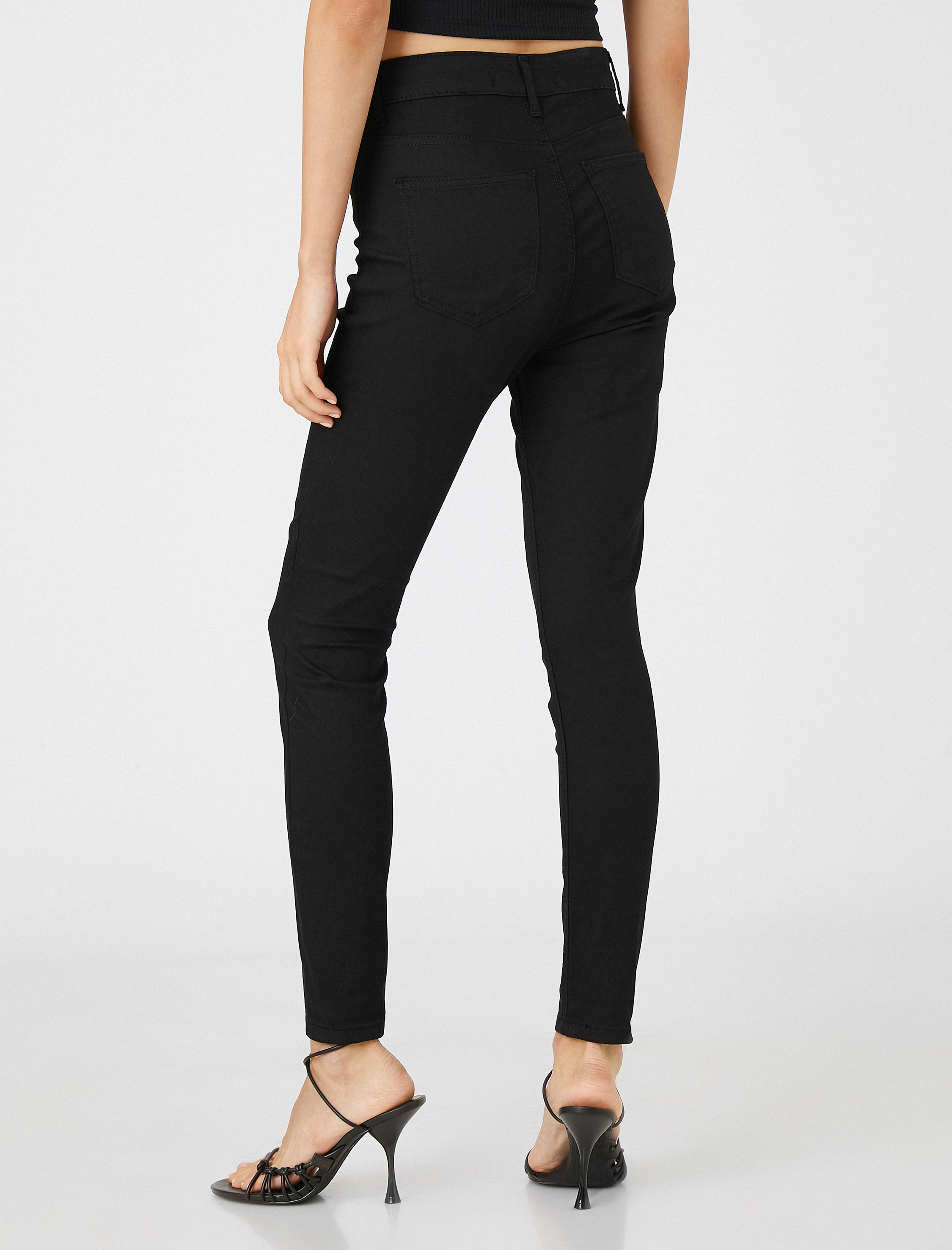   Dar Paça Kot Pantolon Dar Kesim Yüksek Bel - Carmen Jean