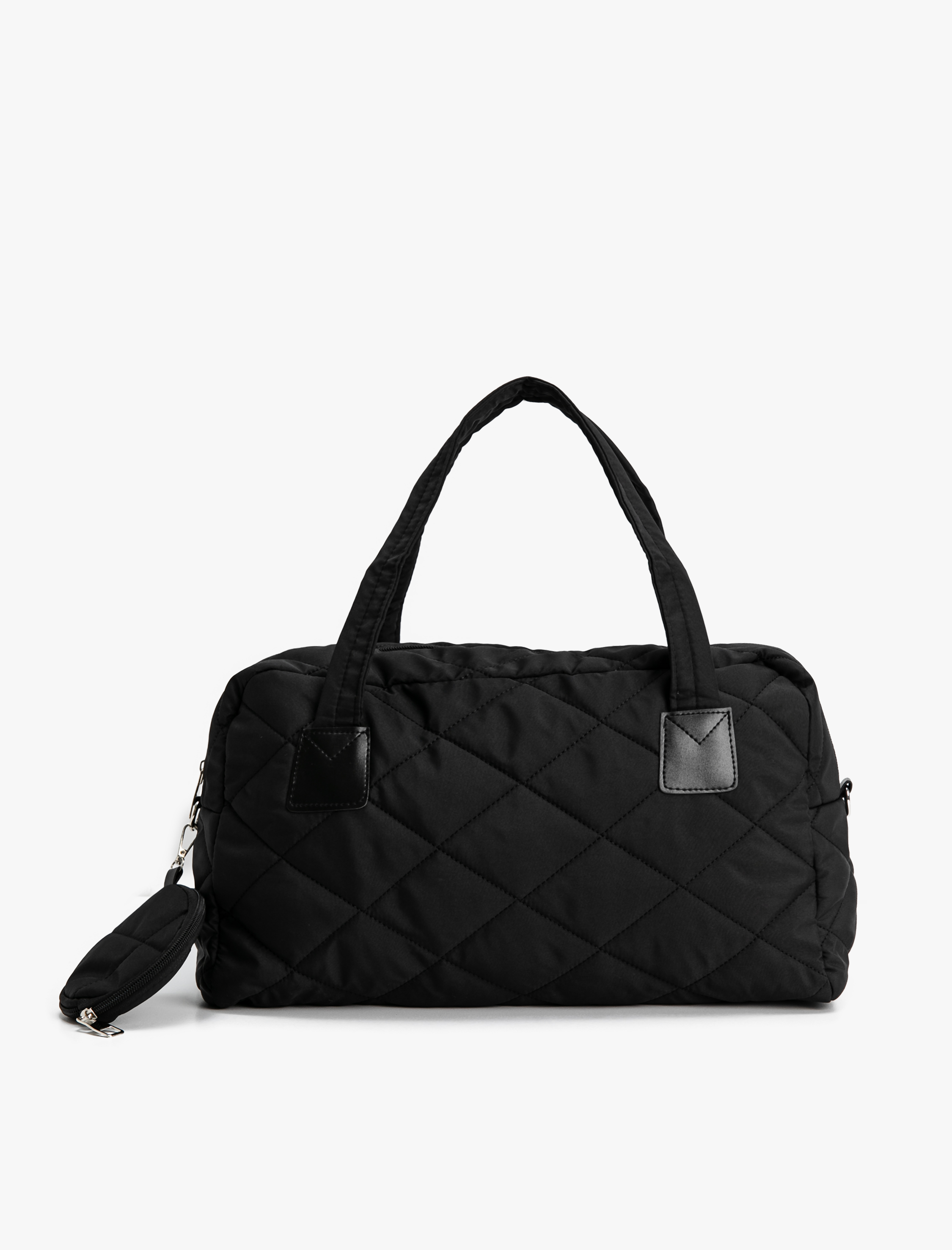  Kadın Şişme Omuz Çantası Kapitoneli Cüzdan Detaylı