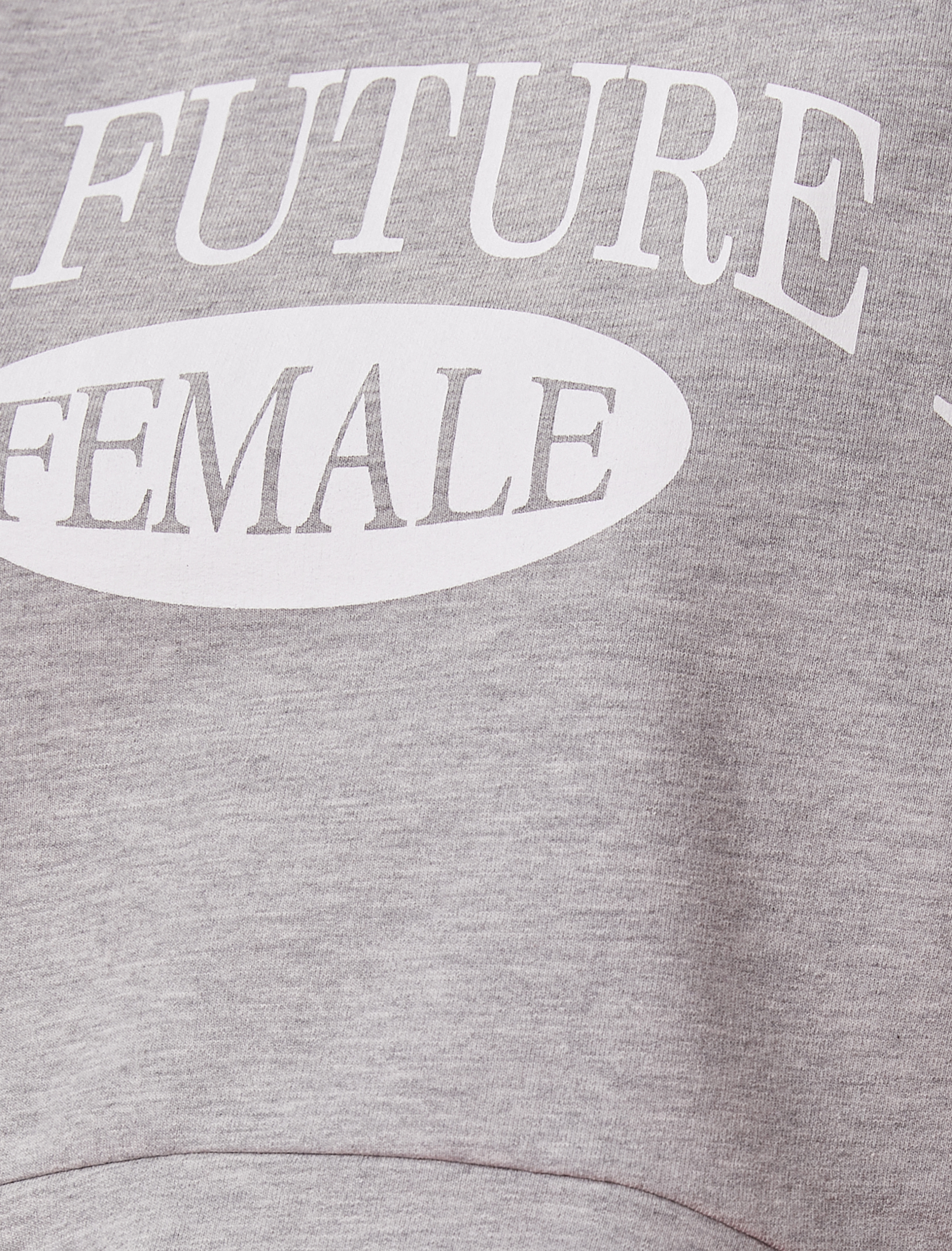   Crop Sweatshirt Baskılı Uzun Kollu Bisiklet Yaka Pamuklu