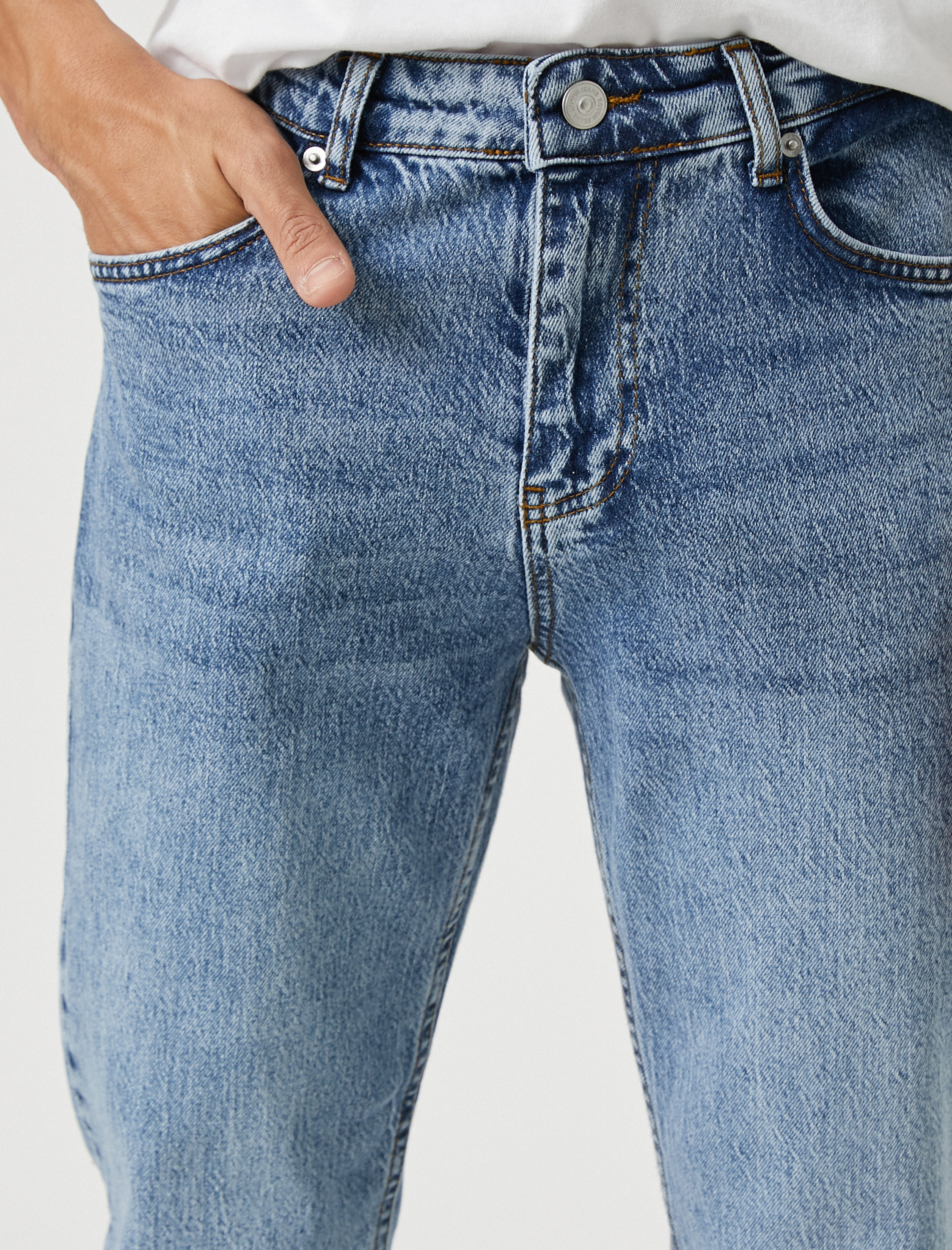 Straight Fit Boru Paça Kot Pantolon - Mark Jean