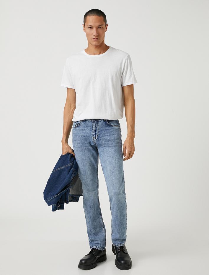  Straight Fit Boru Paça Kot Pantolon - Mark Jean