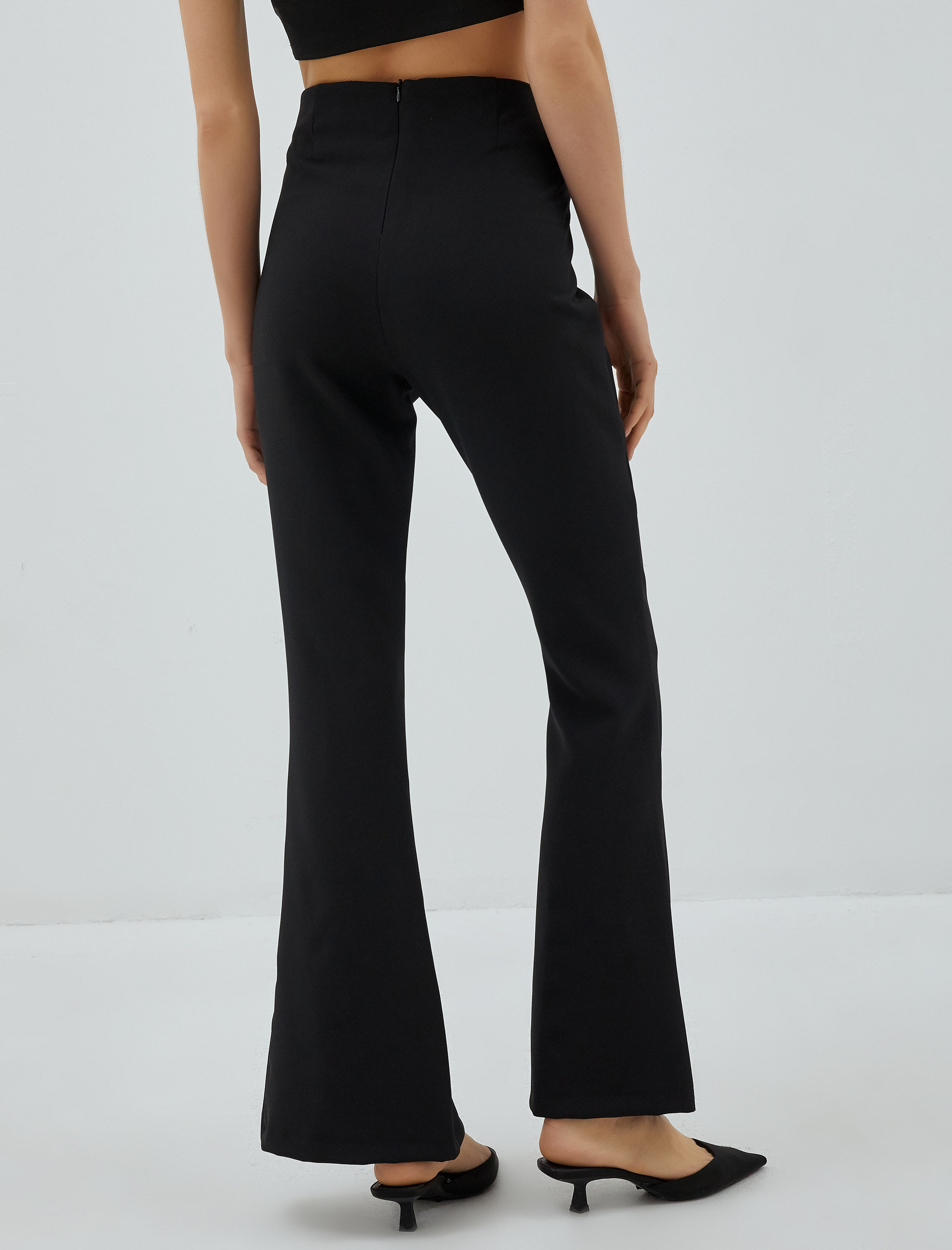   Yırtmaçlı Pantolon İspanyol Paça Slim Fit