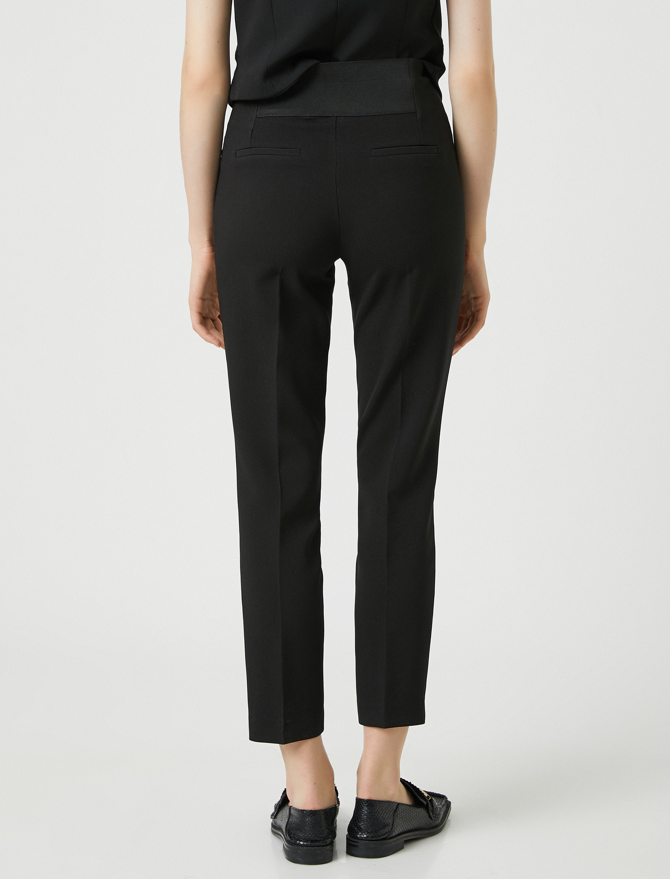   Nervürlü Kumaş Pantolon Dar Kesim