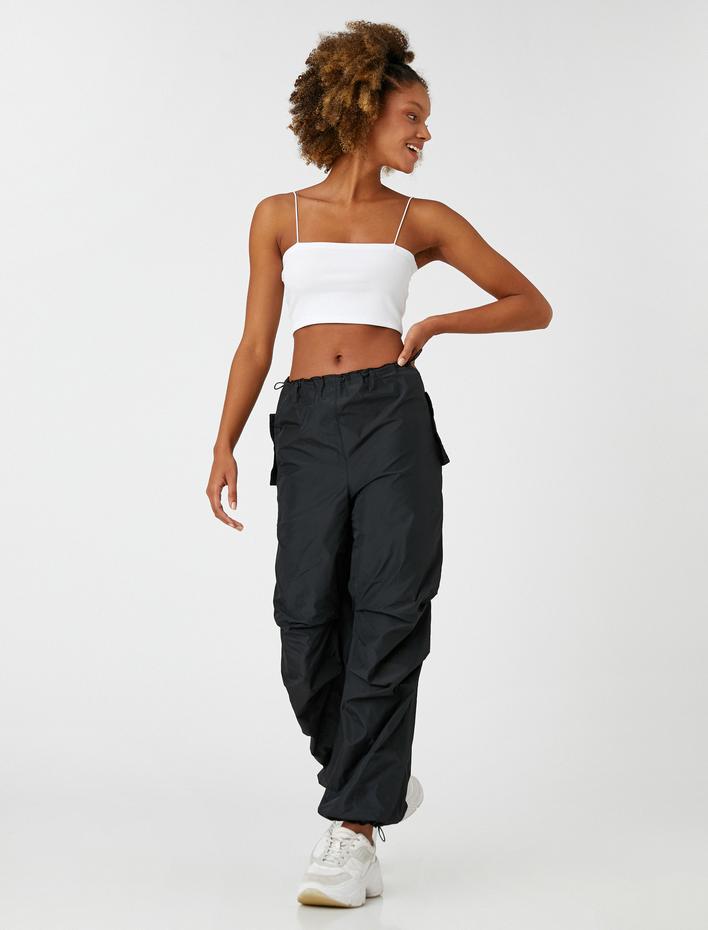  Fitilli Crop Atlet İnce Askılı Basic