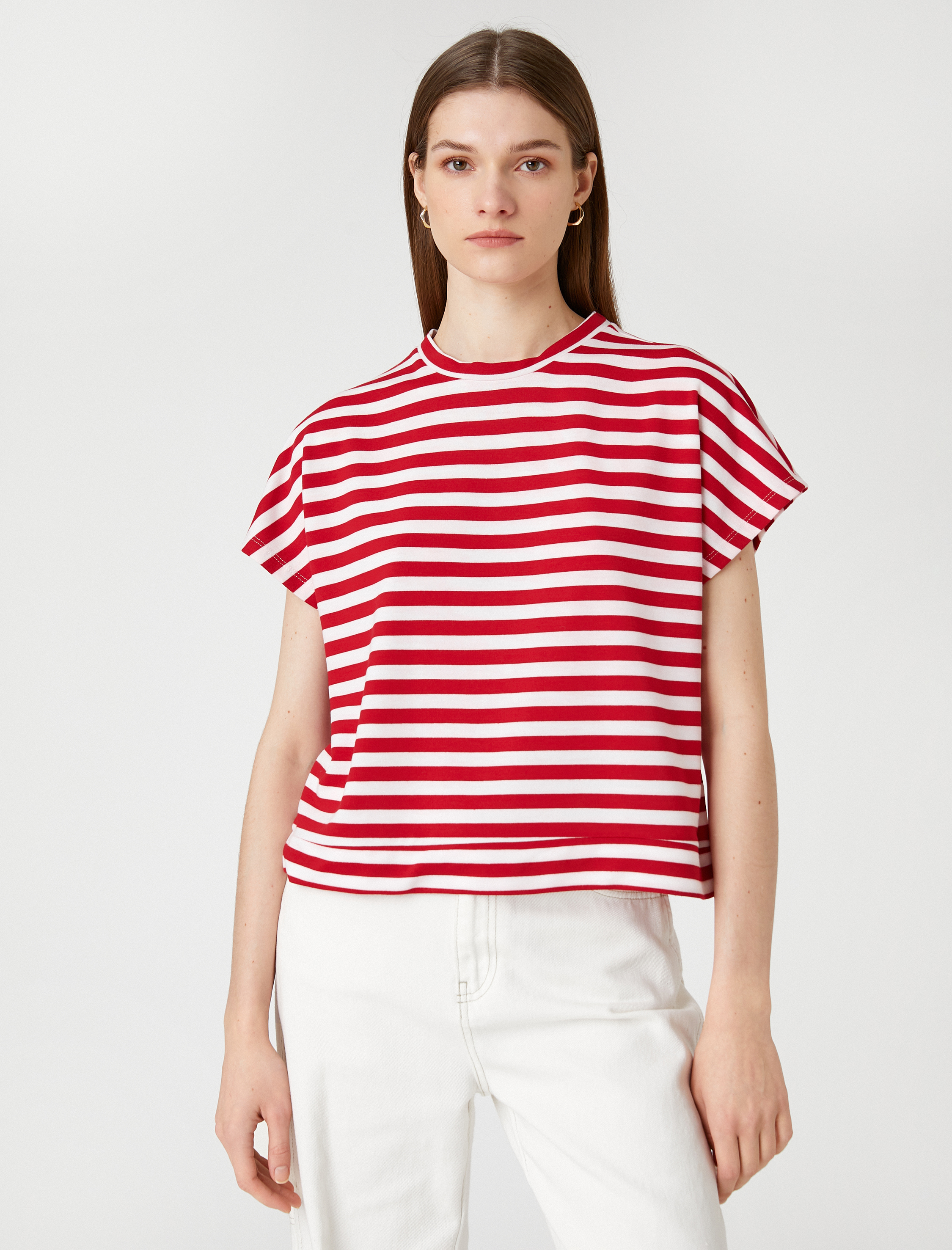   Kısa Kollu Tişört Bisiklet Yaka