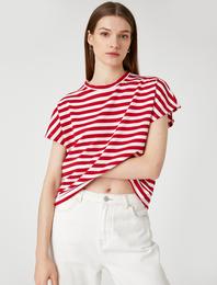 Kısa Kollu Tişört Bisiklet Yaka